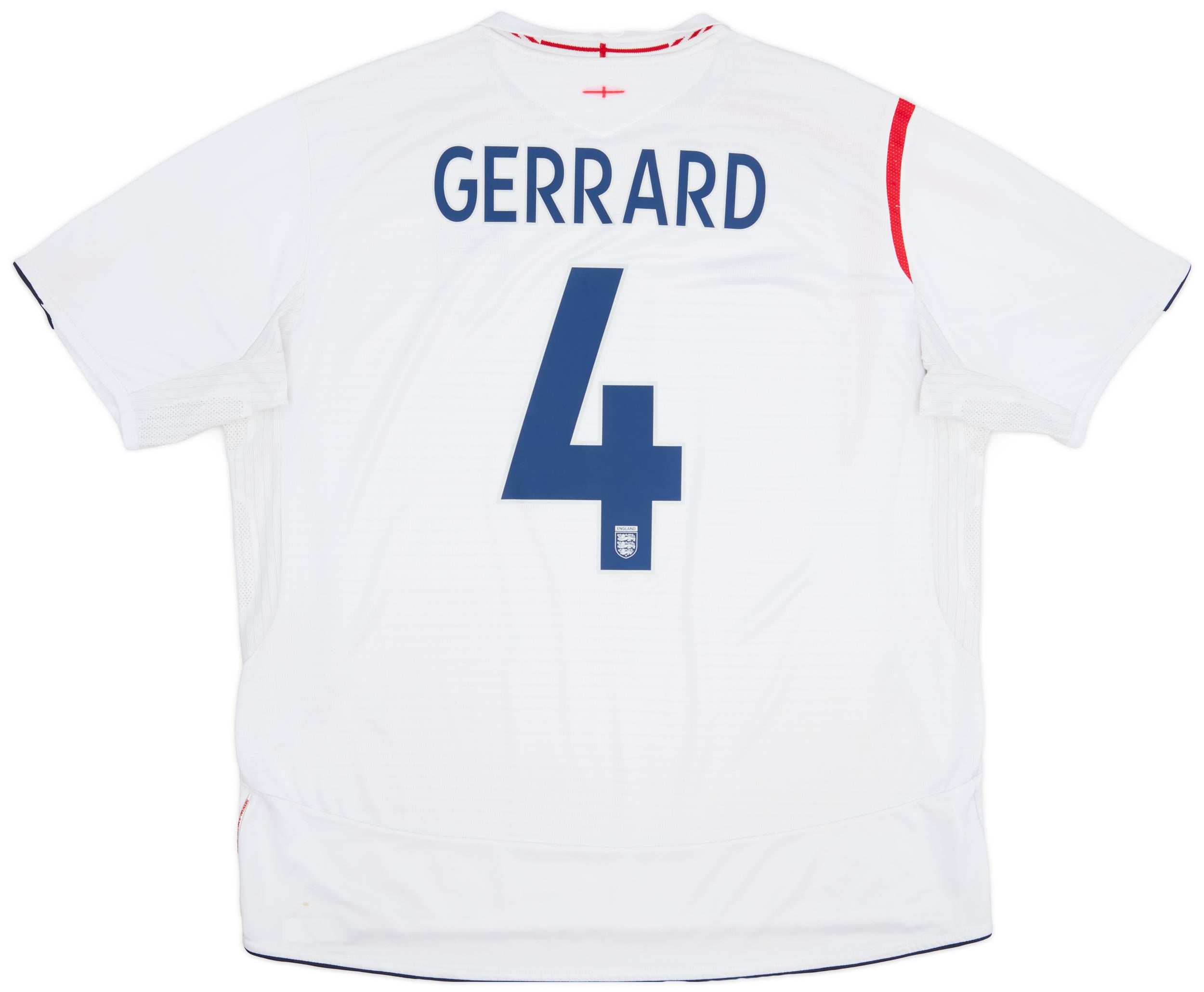 2005-07 England Home Shirt Gerrard #4 - 5/10 - (3XL)