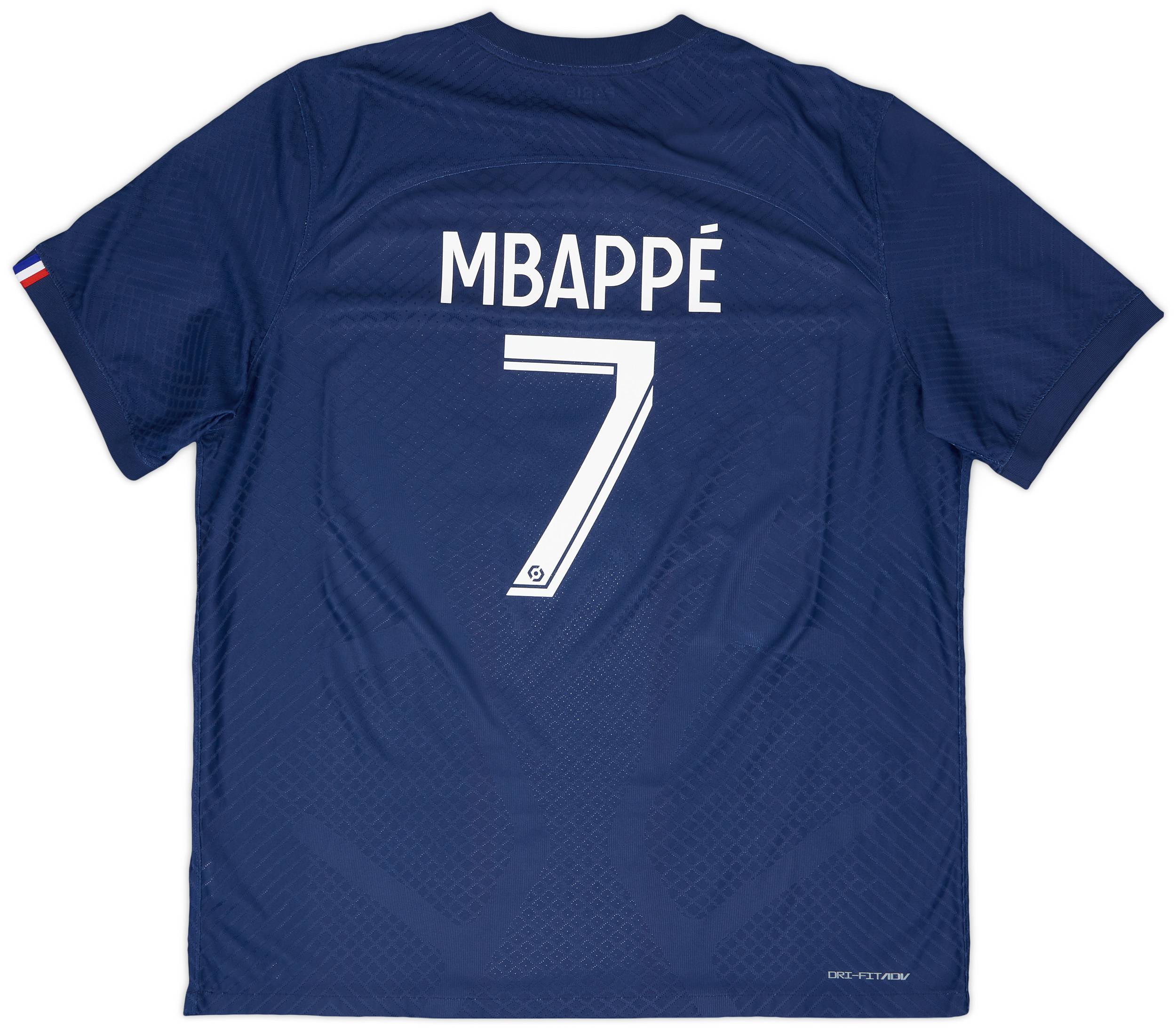 2022-23 Paris Saint-Germain Authentic Home Shirt Mbappe #7 - 7/10 - (XL)