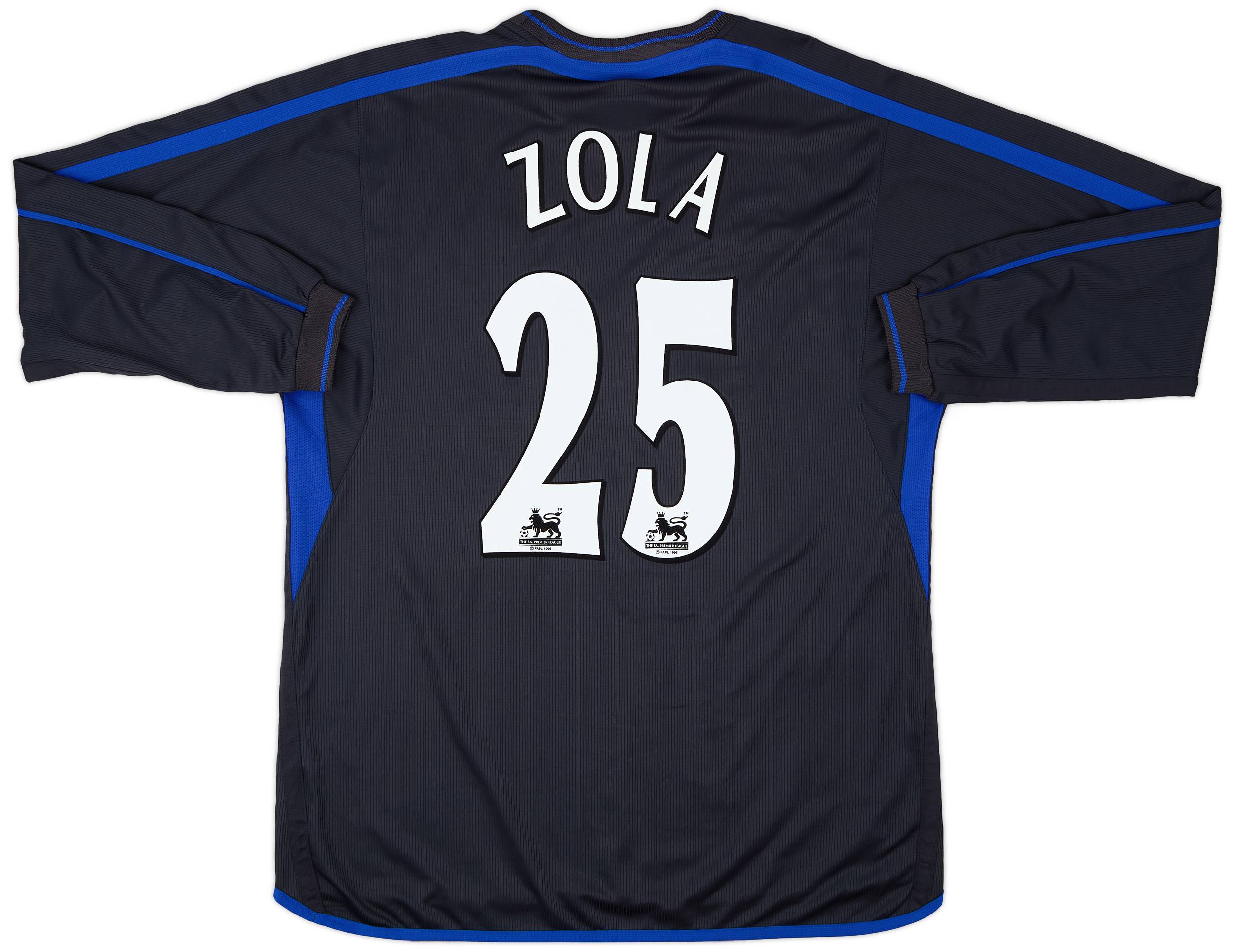 2002-04 Chelsea Away L/S Shirt Zola #25 - 8/10 - (XL)