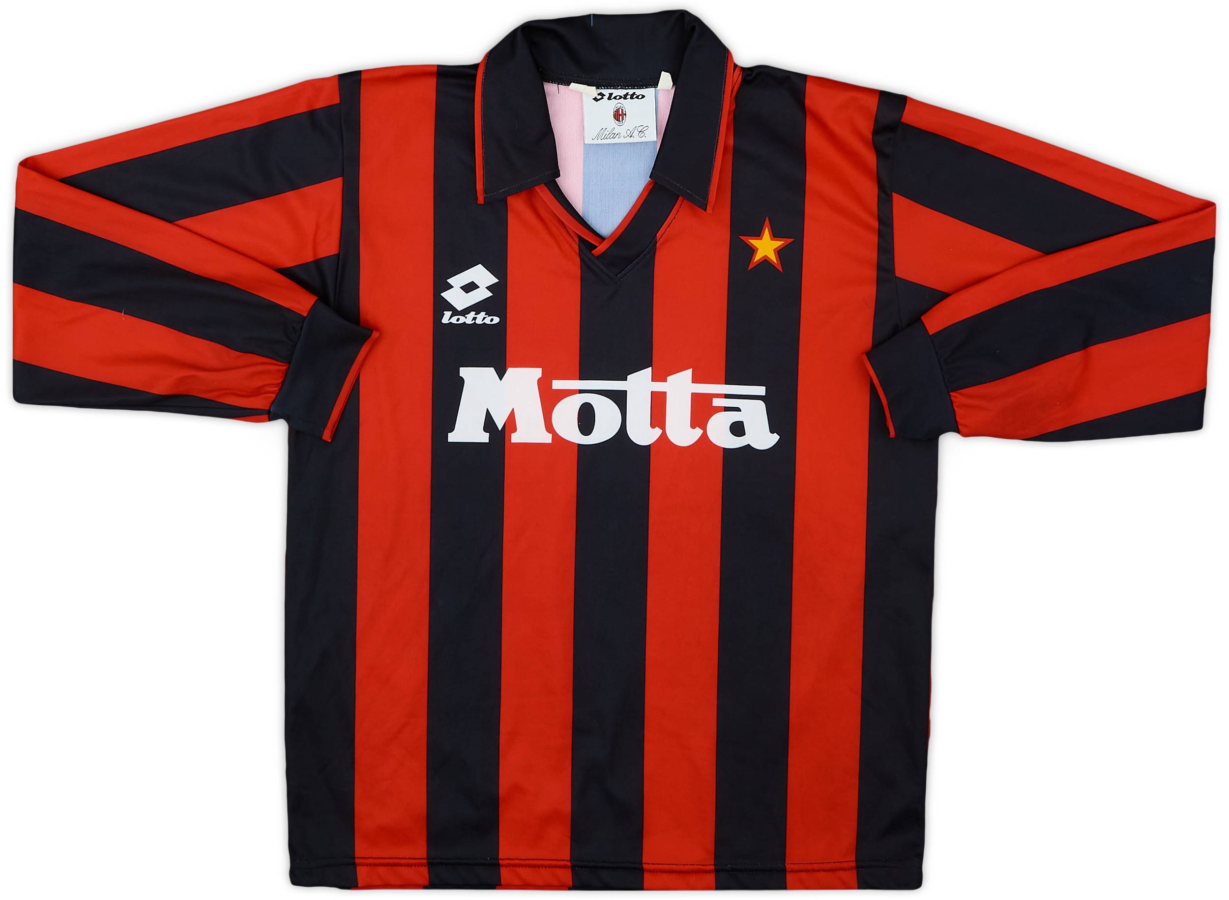 1993-94 AC Milan Home L/S Shirt - 9/10 - (XXL.Boys)