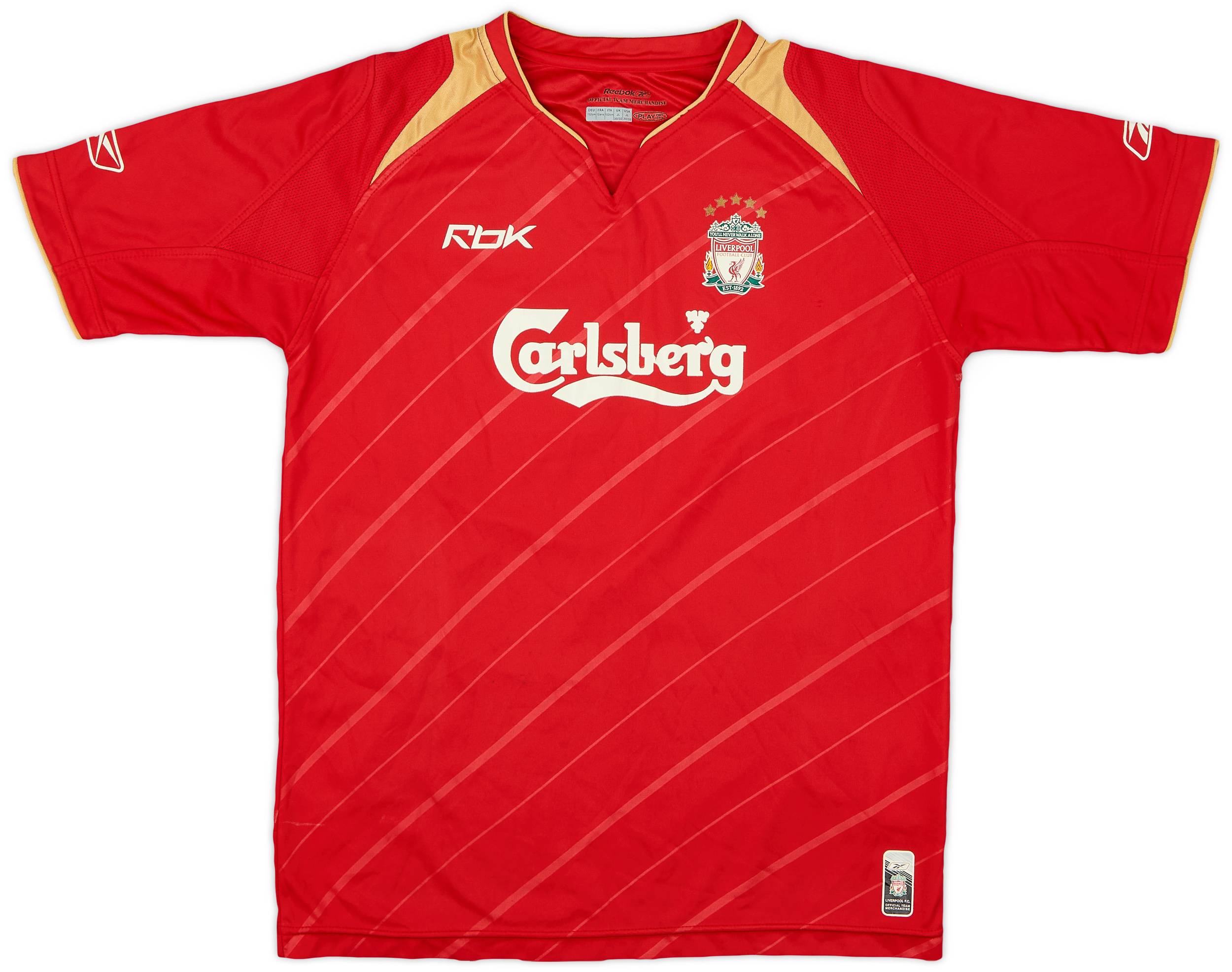 2005-06 Liverpool CL Home Shirt - 6/10 - (L.Boys)