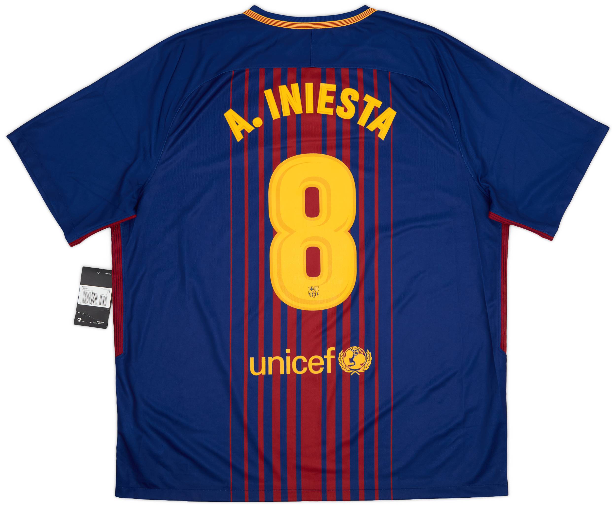 2017-18 Barcelona Home Shirt A.Iniesta #8 (XXL)