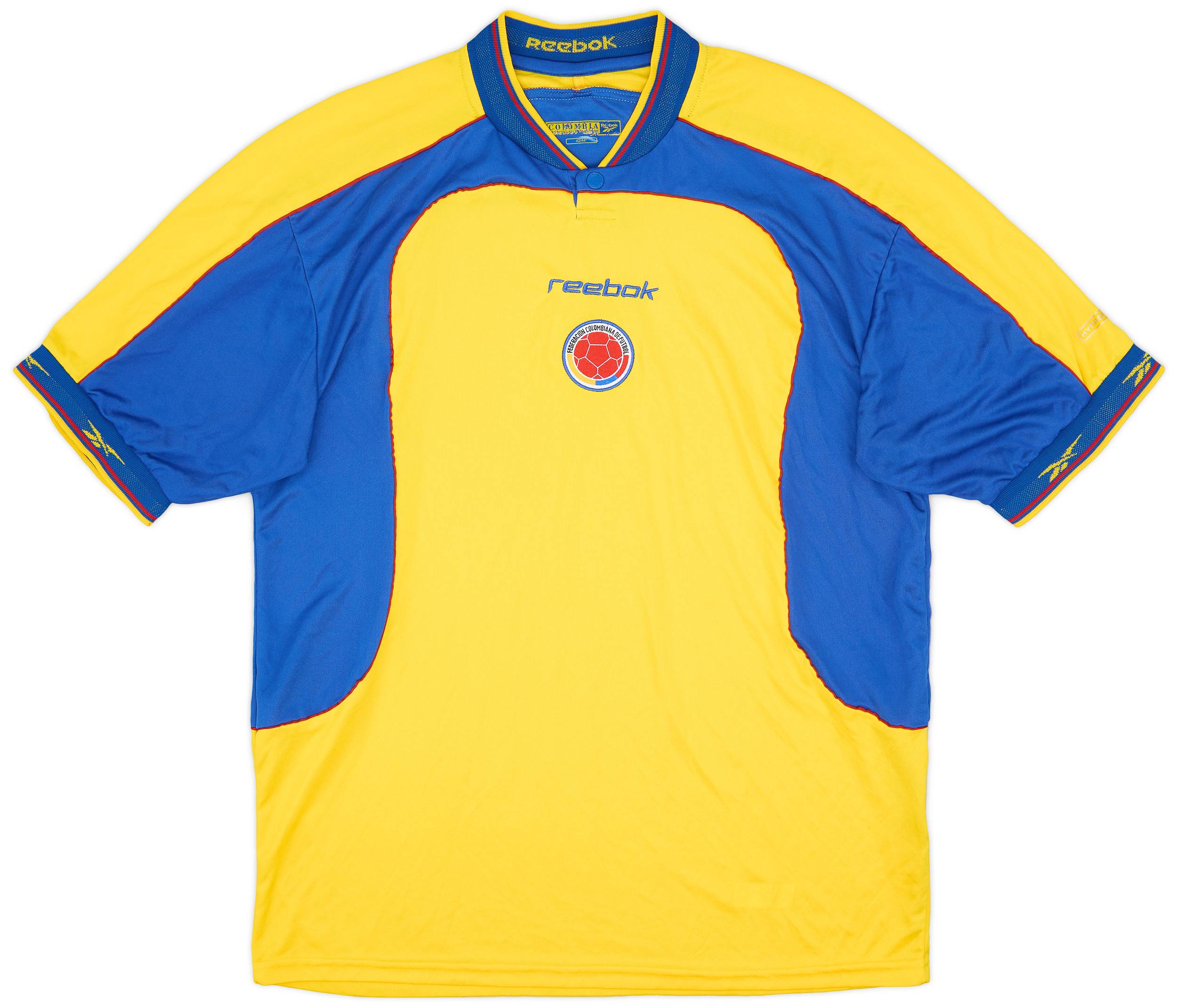 COLOMBIA NATIONAL TEAM 1998-01 HOME SHIRT REEBOK JERSEY