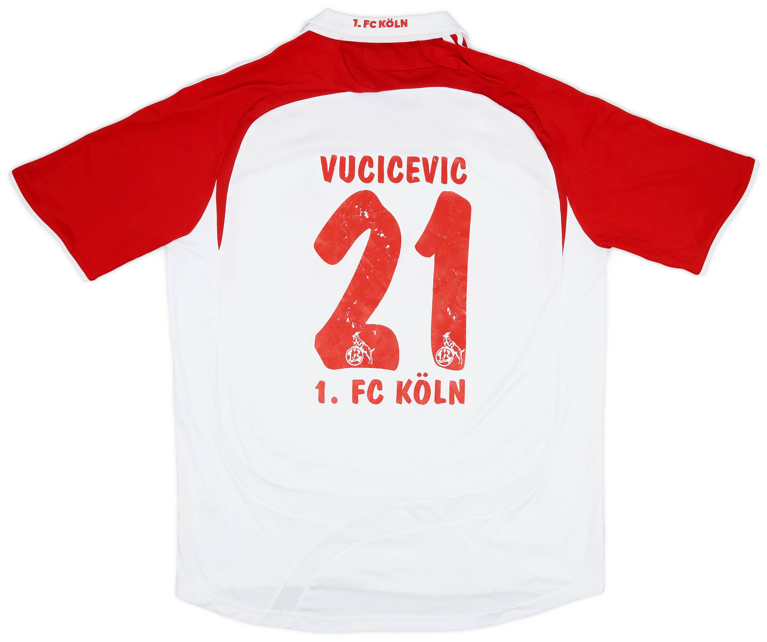 2007-08 FC Koln Home Shirt Vucicevic #21 - 7/10 - (XL)