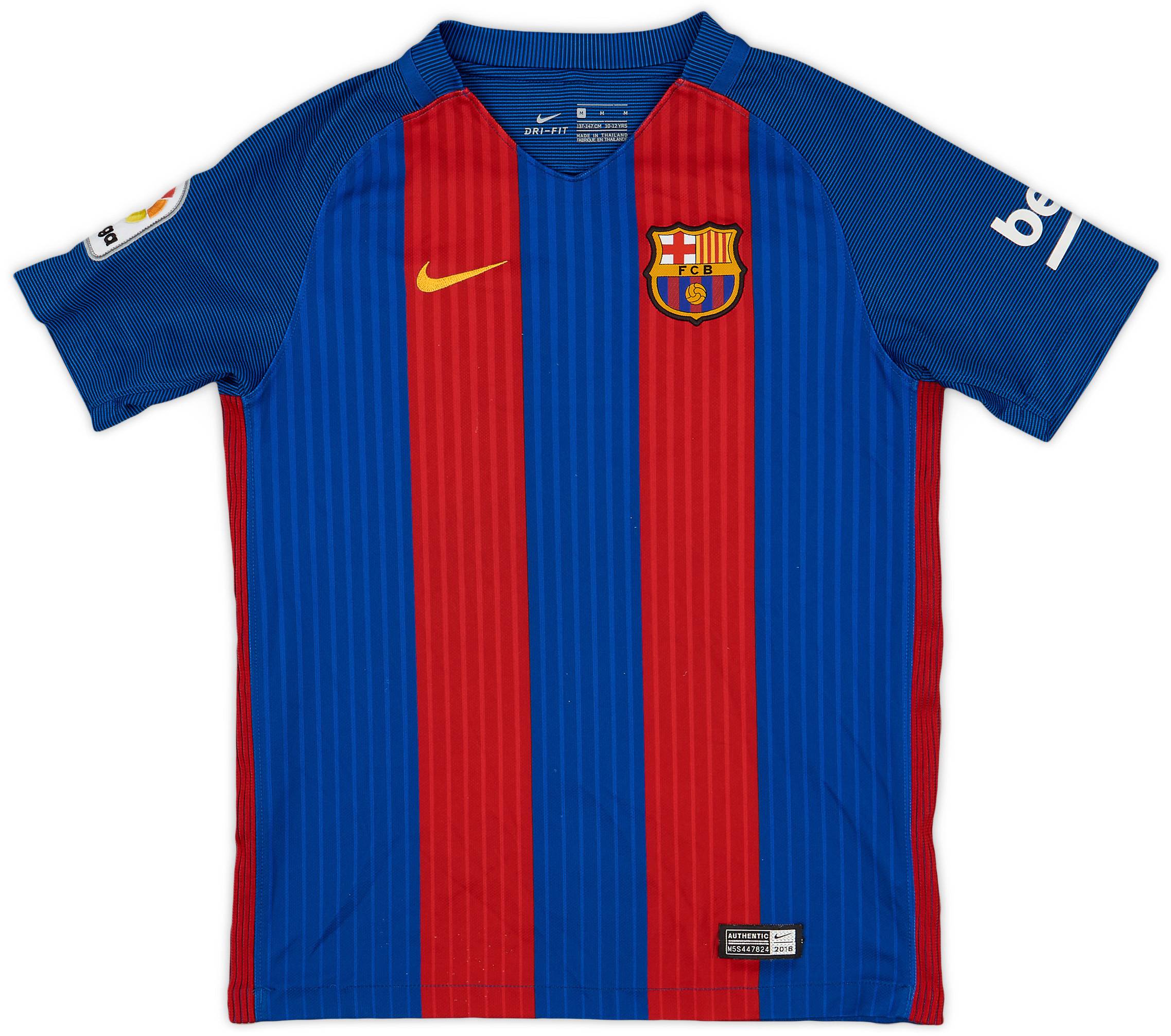2016-17 Barcelona Home Shirt - 8/10 - (M.Boys)