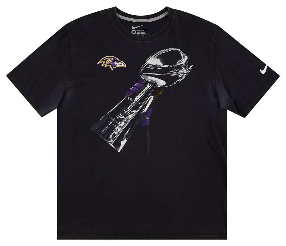 2013 Baltimore Ravens Super Bowl XLVII Champions Nike Tee XL