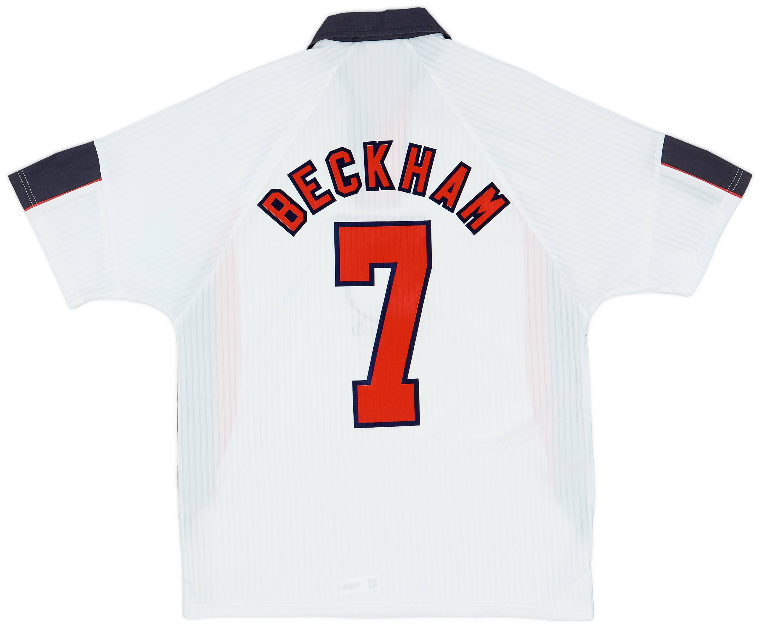 1997-99 England Home Shirt Beckham #7 - 5/10 - (L)