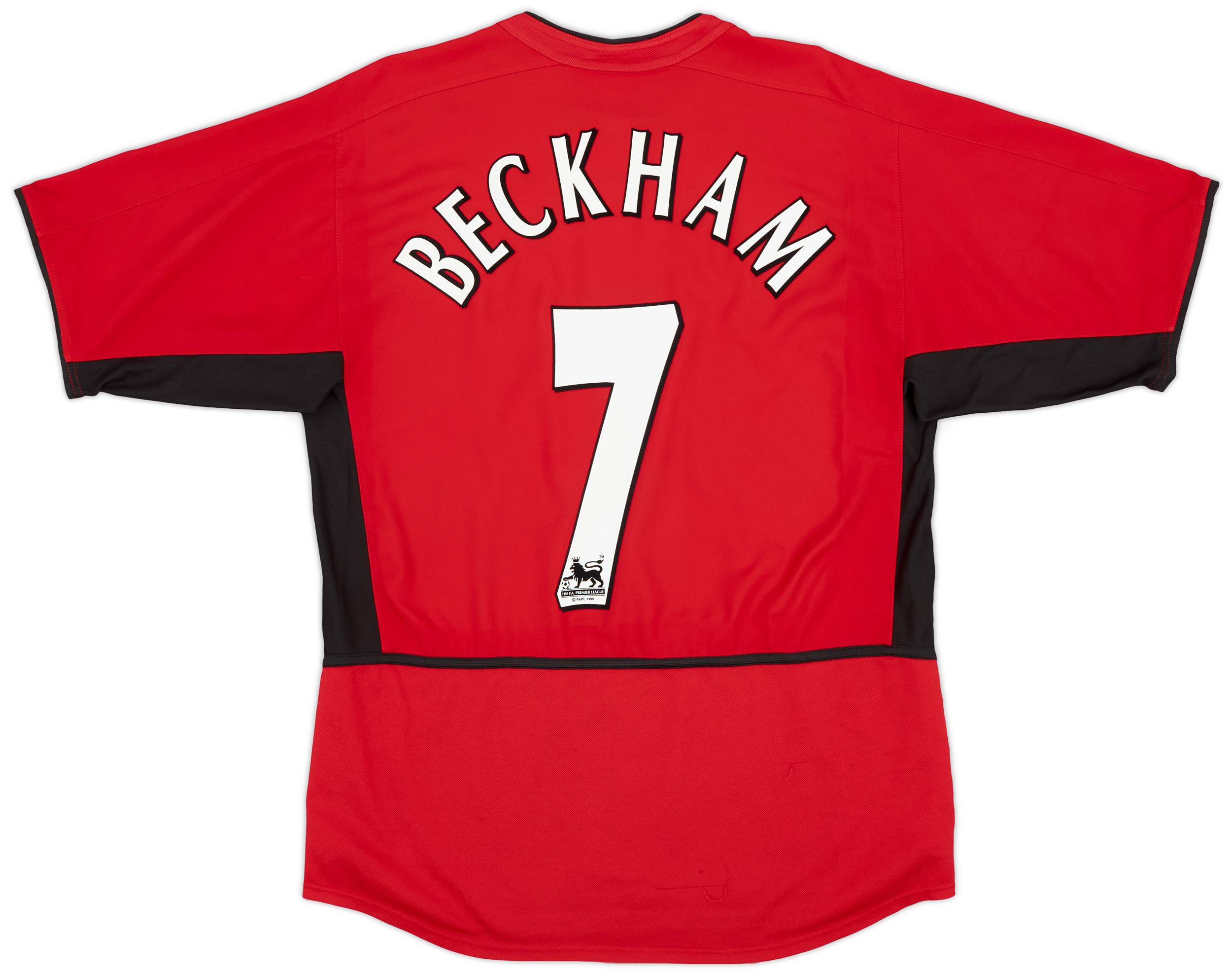 2002-04 Manchester United Home Shirt Beckham #7 - 8/10 - (L)