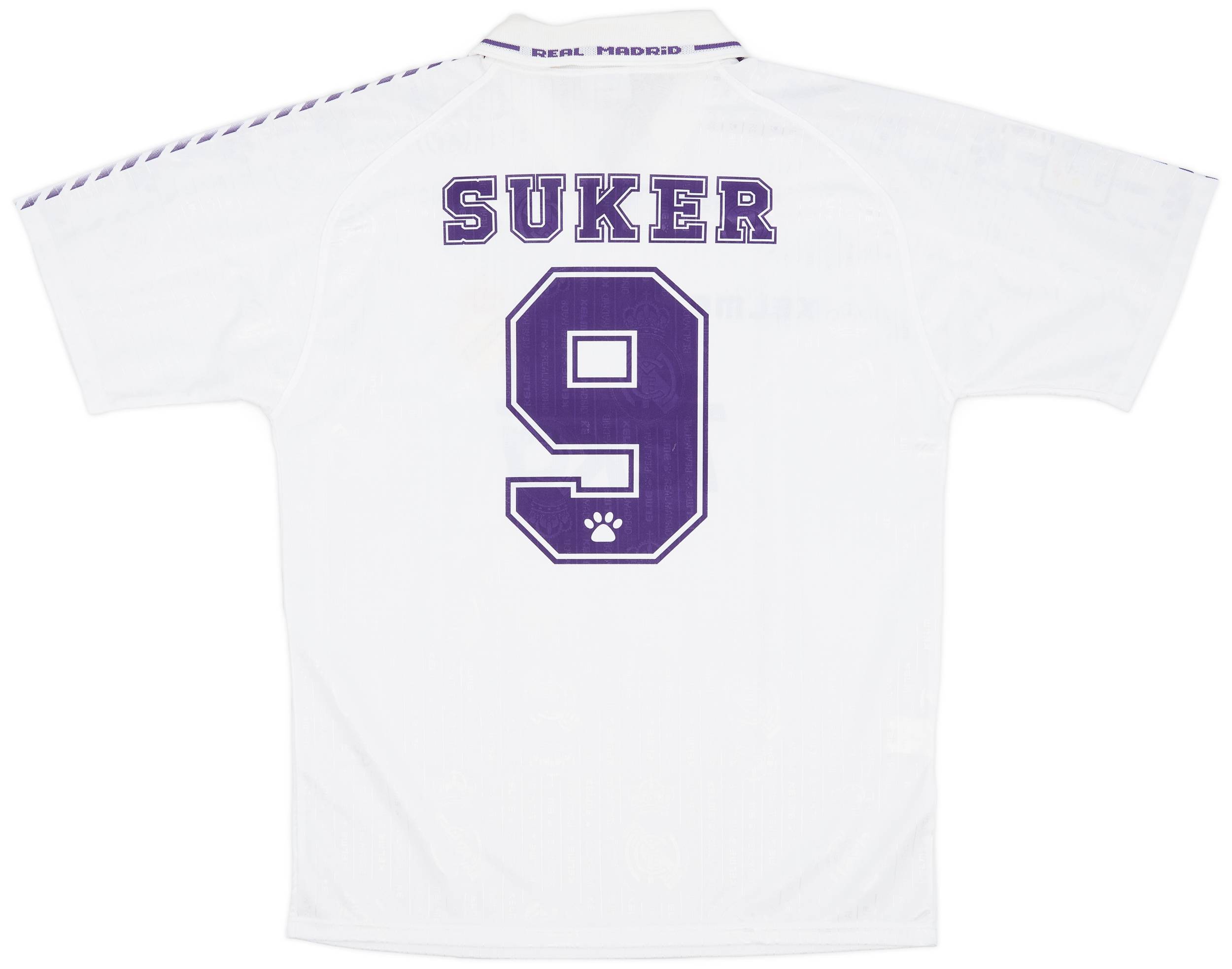 1996-97 Real Madrid Home Shirt Suker #9 (S)