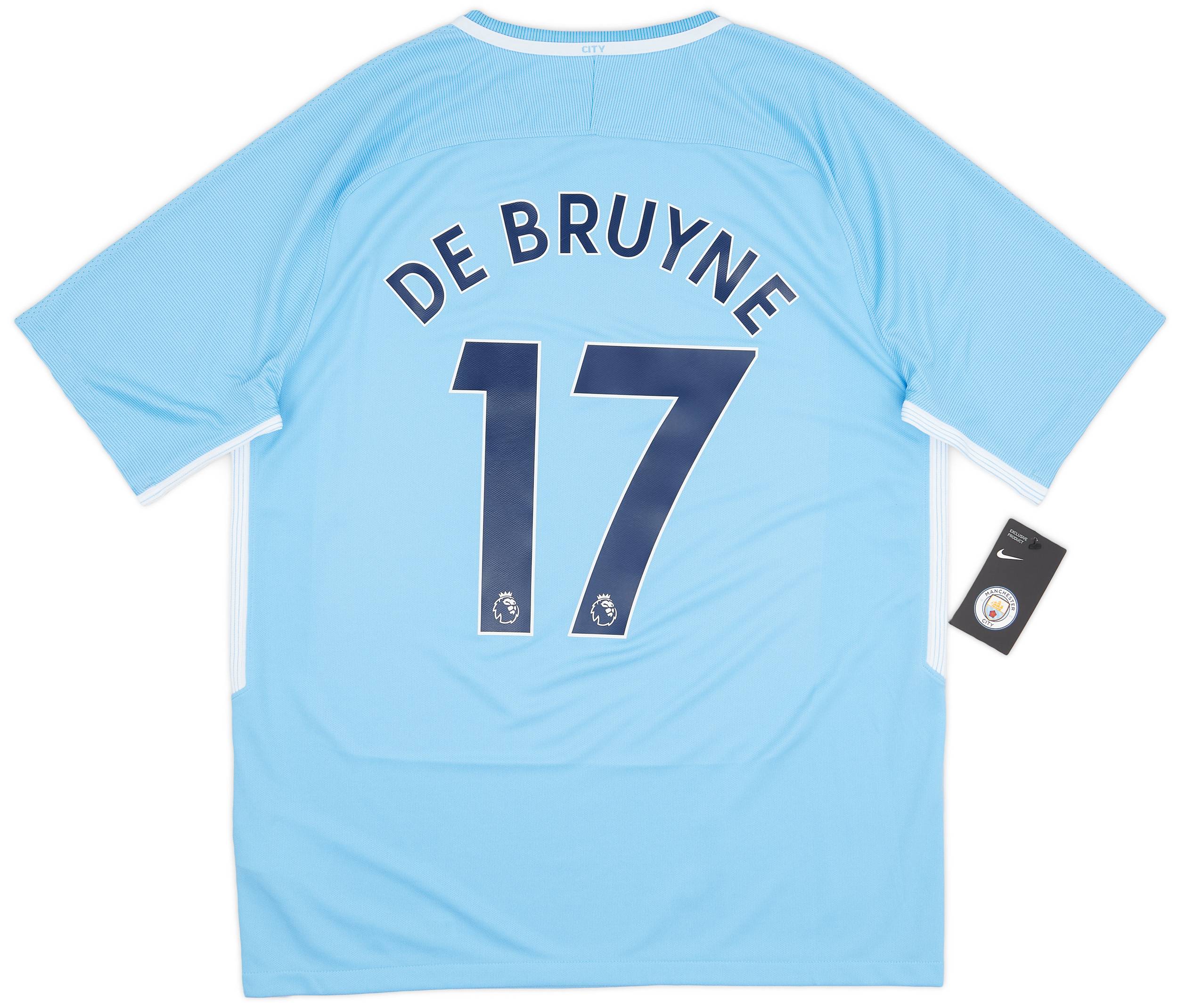 2017-18 Manchester City Home Shirt De Bruyne #17 (L)