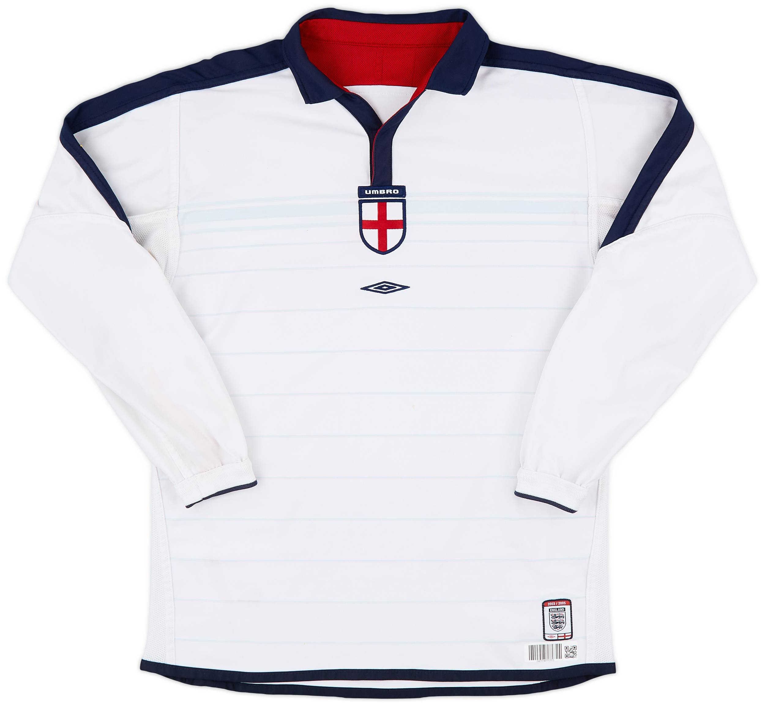 2003-05 England Home L/S Shirt - 8/10 - (S)