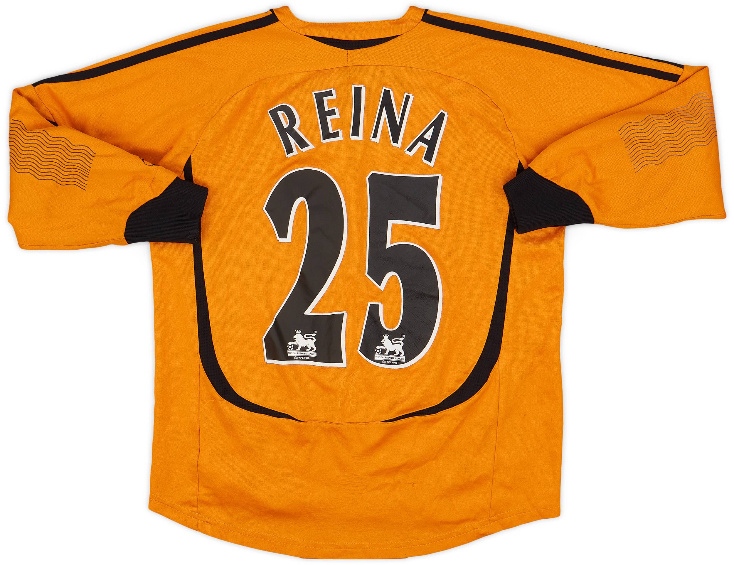2006-07 Liverpool GK Shirt Reina #25 - 7/10 - (XL.Boys)