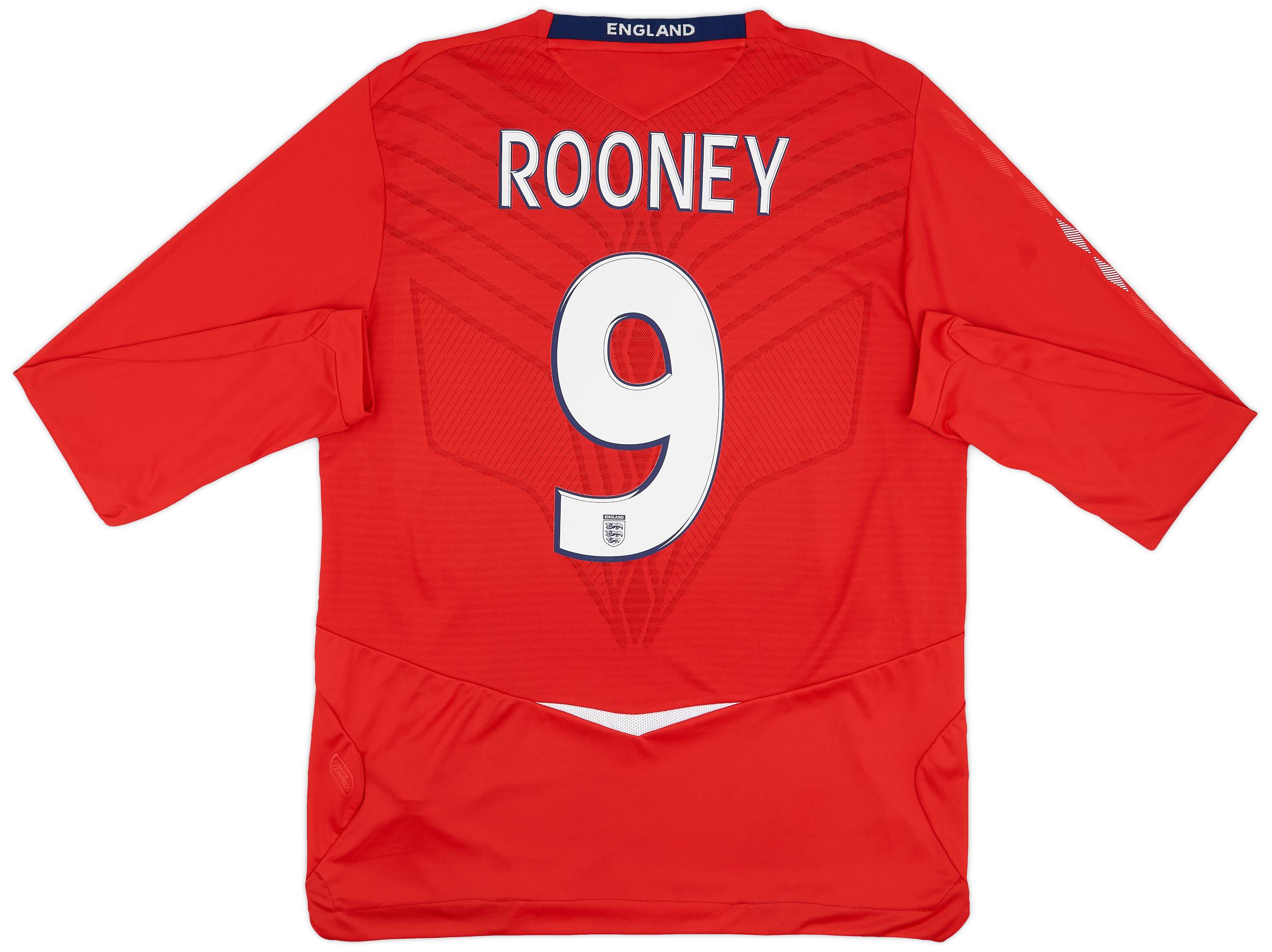 2008-10 England Away L/S Shirt Rooney #9 - 9/10 - (L)
