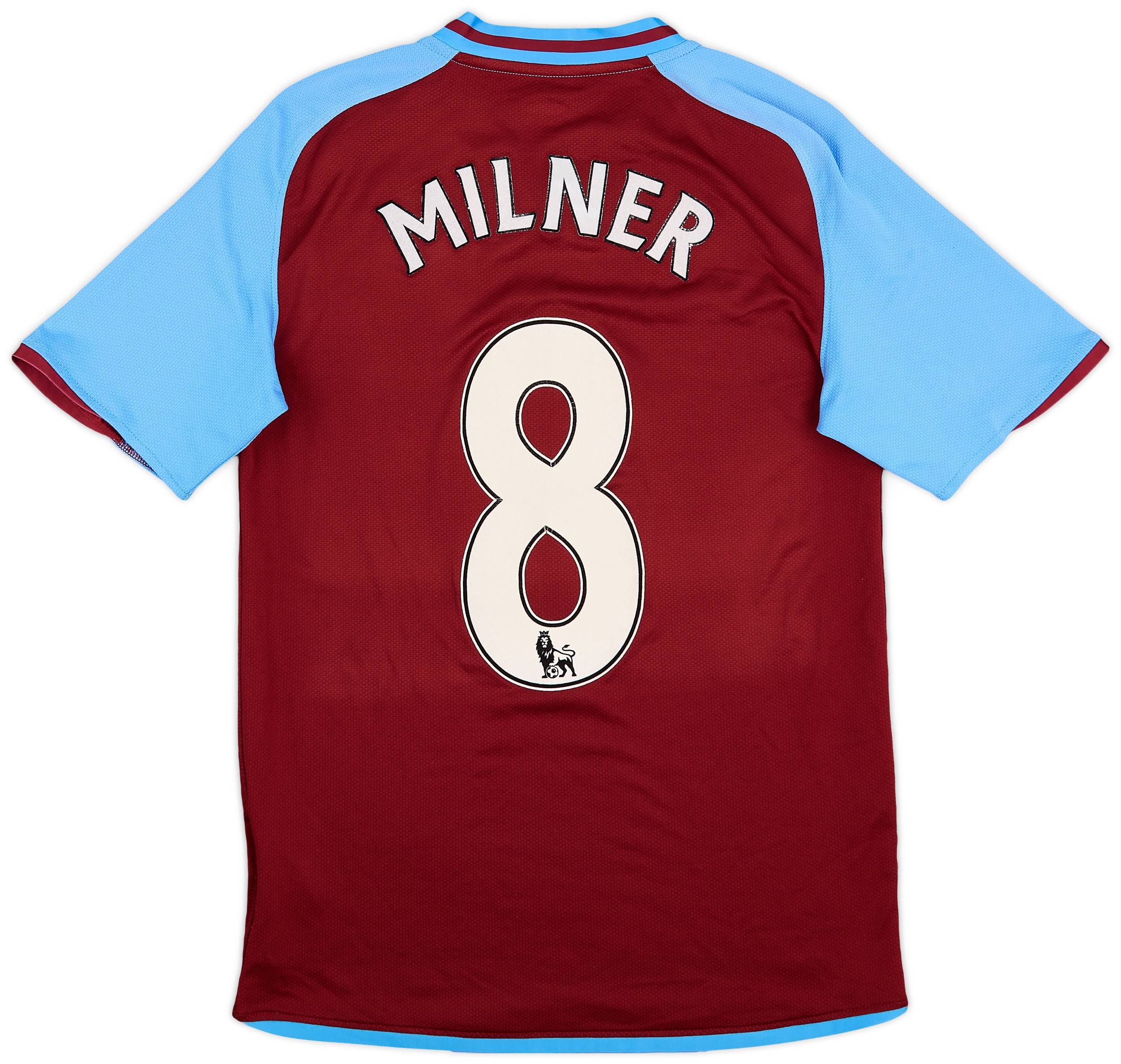 2008-09 Aston Villa Home Shirt Milner #8 - 5/10 - (S)