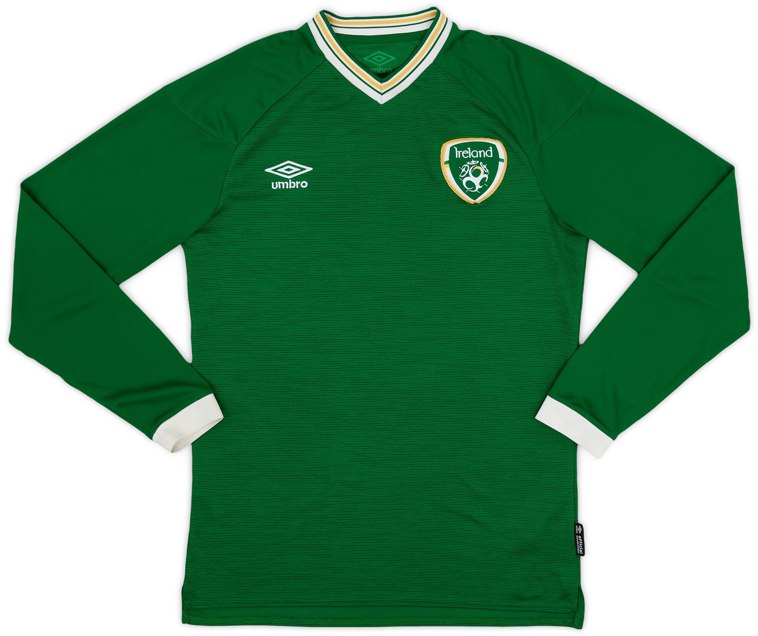 2021-22 Ireland Home L/S Shirt - 8/10 - (S)