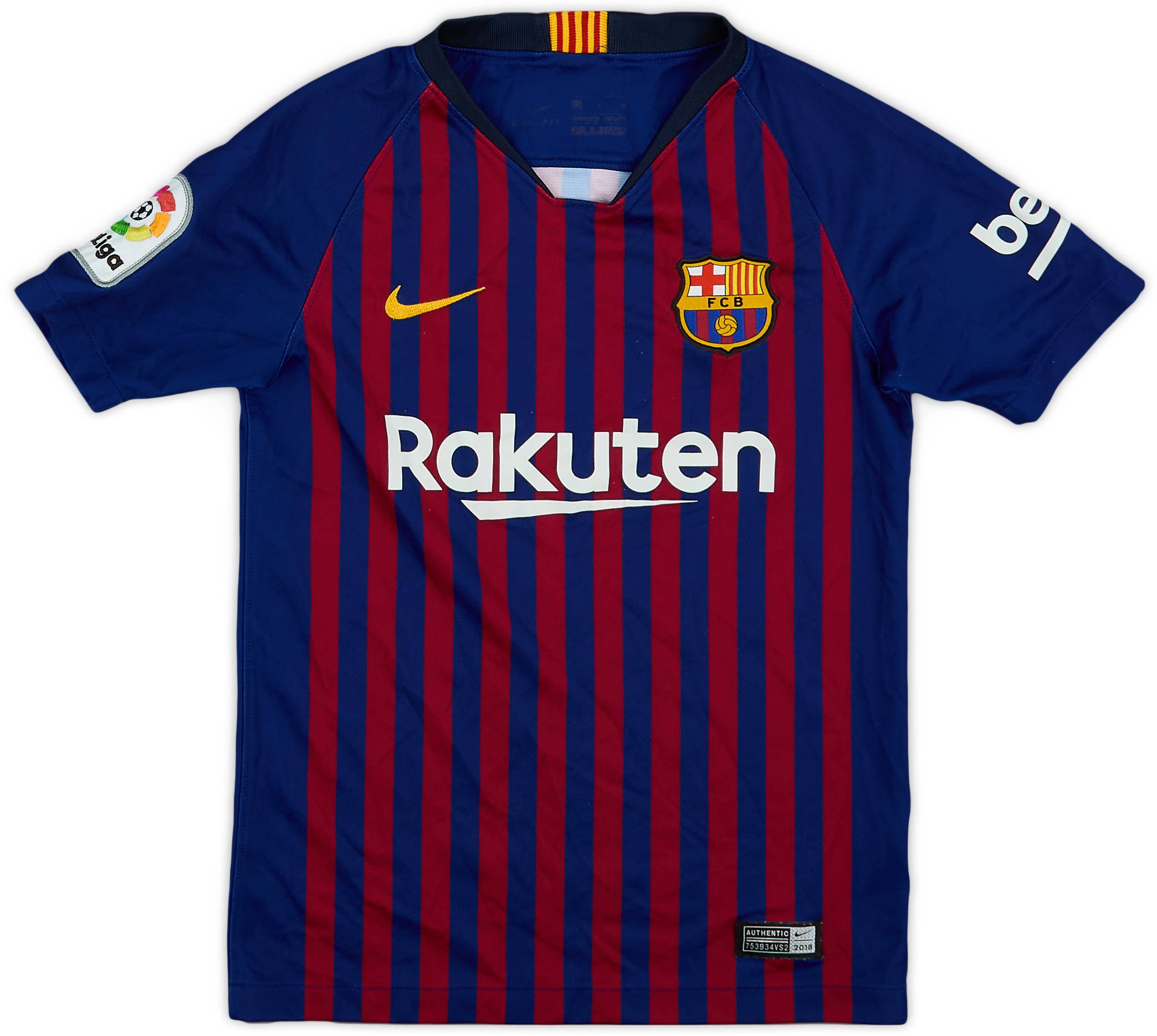2018-19 Barcelona Home Shirt - 8/10 - (S.Boys)
