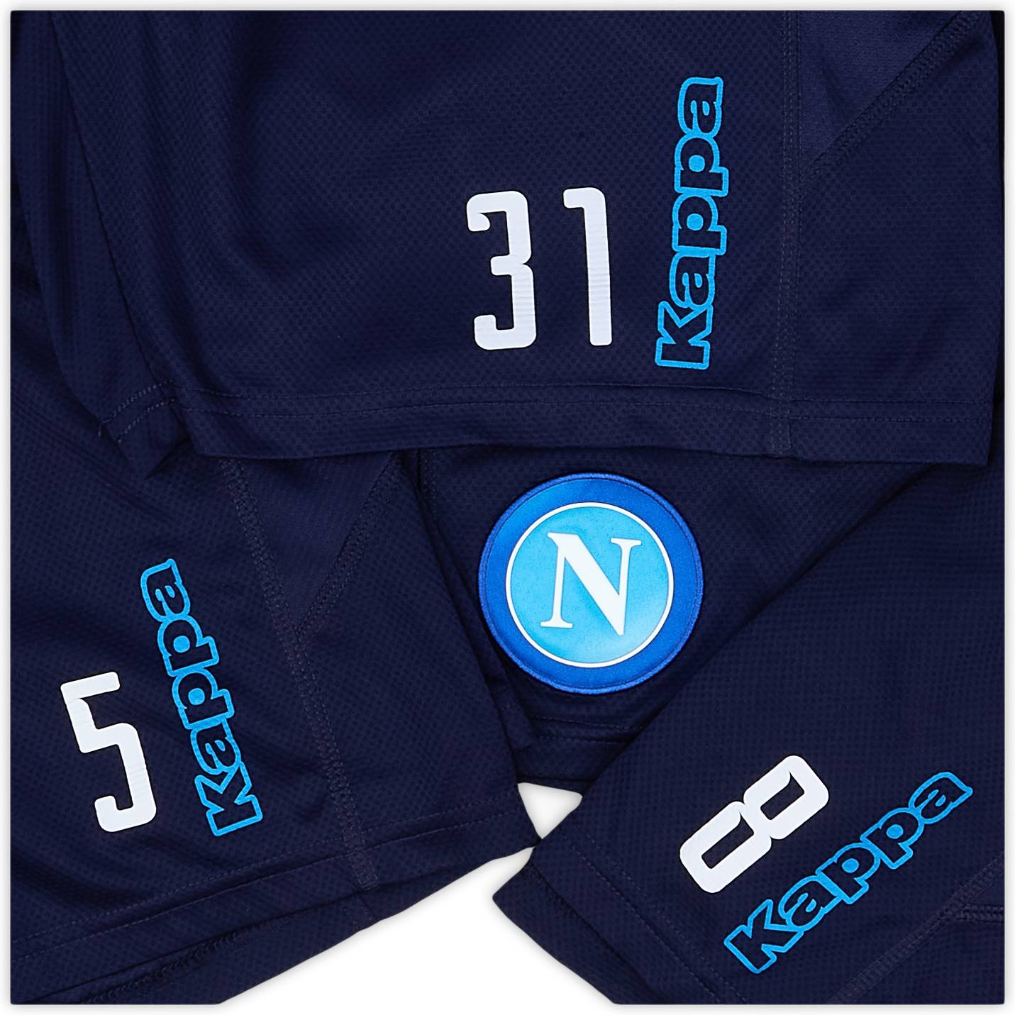 2017-18 Napoli Player Issue Training Shorts # - 5/10