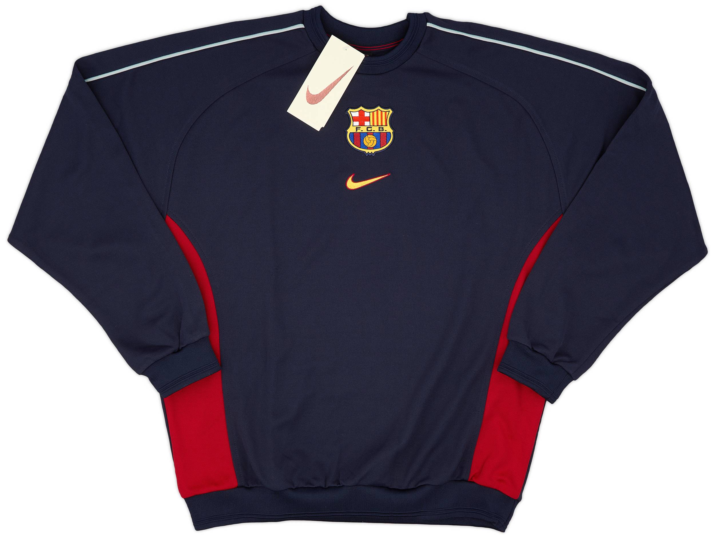 1999-00 Barcelona Player Issue Nike Sweat Top (L)
