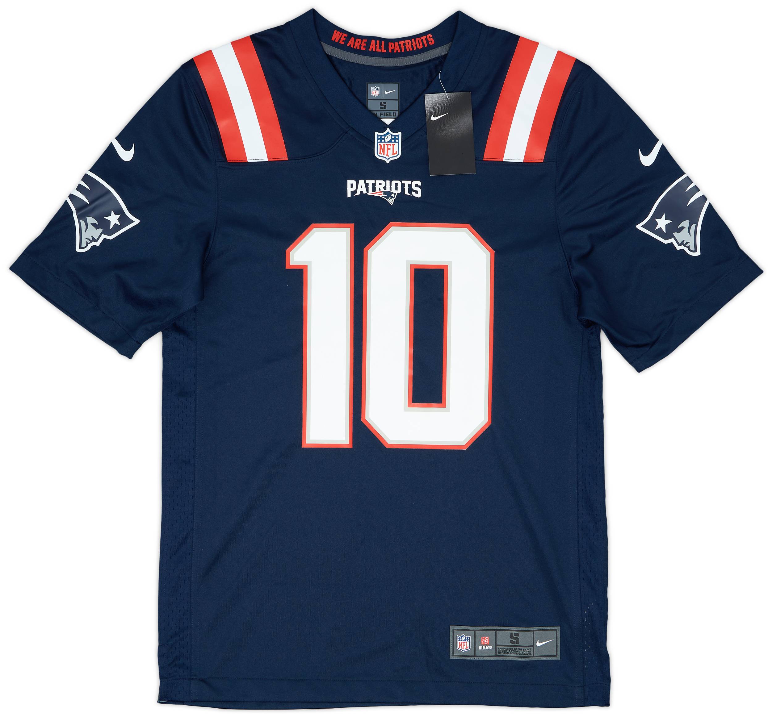 2021-23 New England Patriots Jones #10 Nike Game Home Jersey (S)