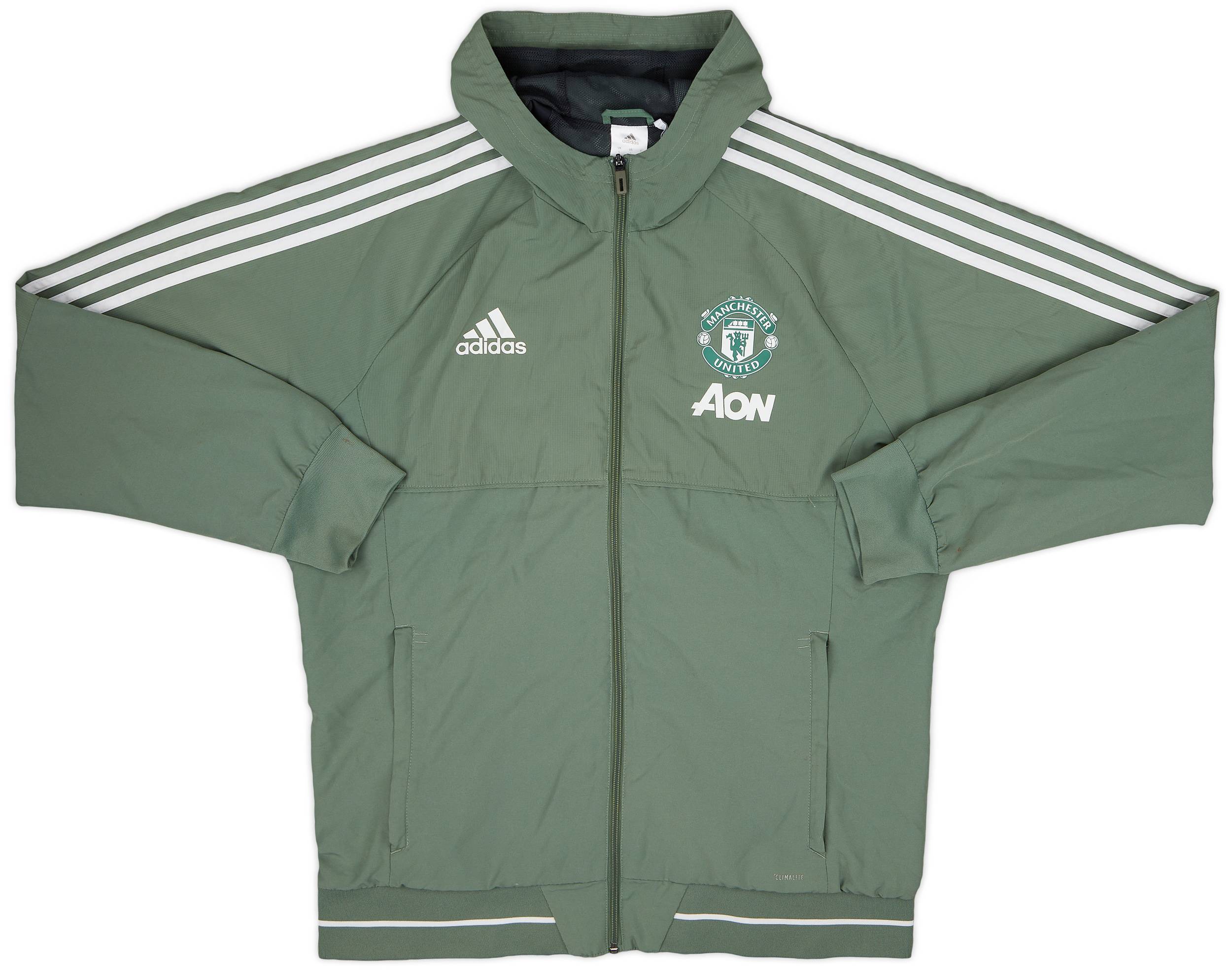 2017-18 Manchester United adidas Hooded Track Jacket - 8/10 - (L)