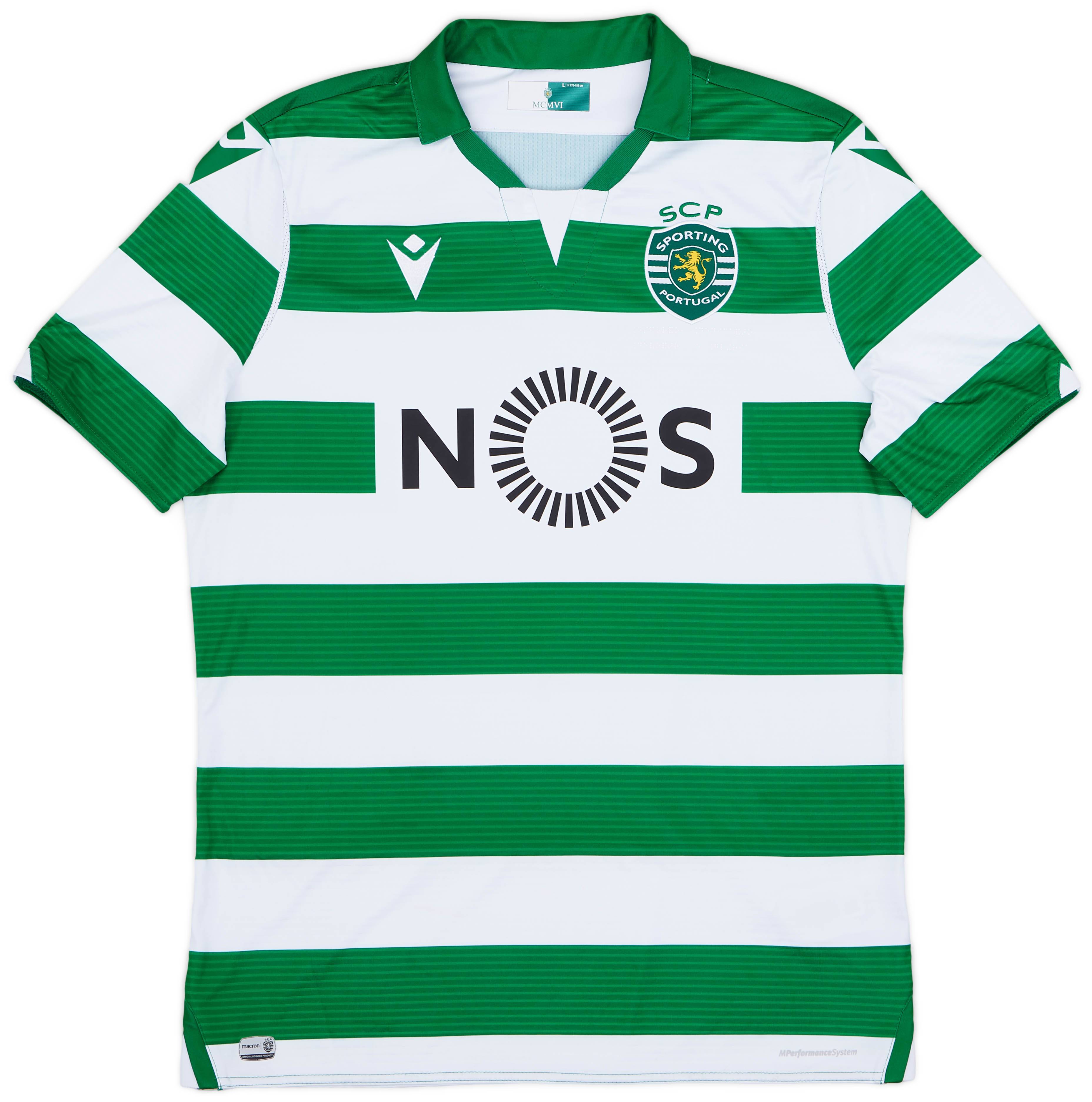 2019-20 Sporting Lisbon Home Shirt B.Fernandes #8 - 8/10 - (L)