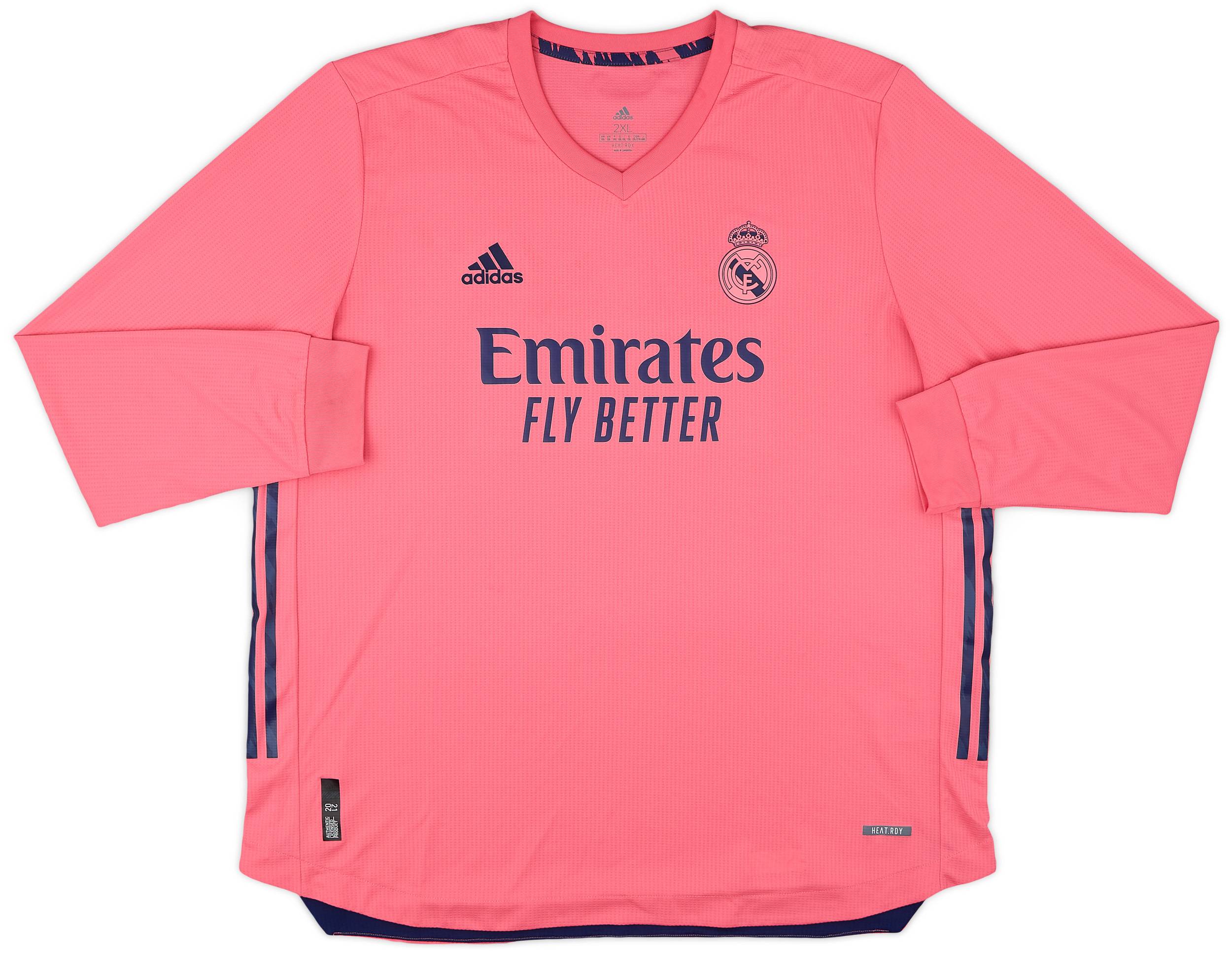 2020-21 Real Madrid Authentic Away L/S Shirt - 8/10 - (XXL)