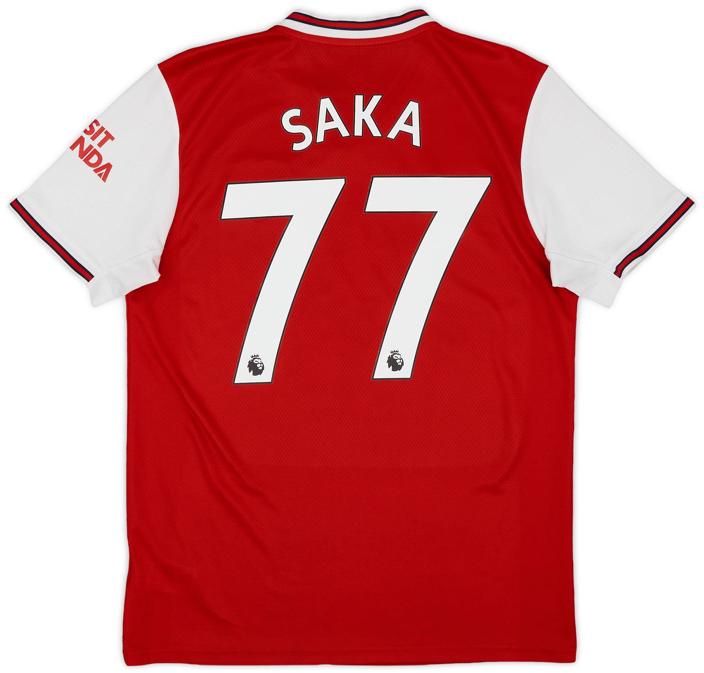 2019-20 Arsenal Home Shirt Saka #77 - 8/10 - (M)