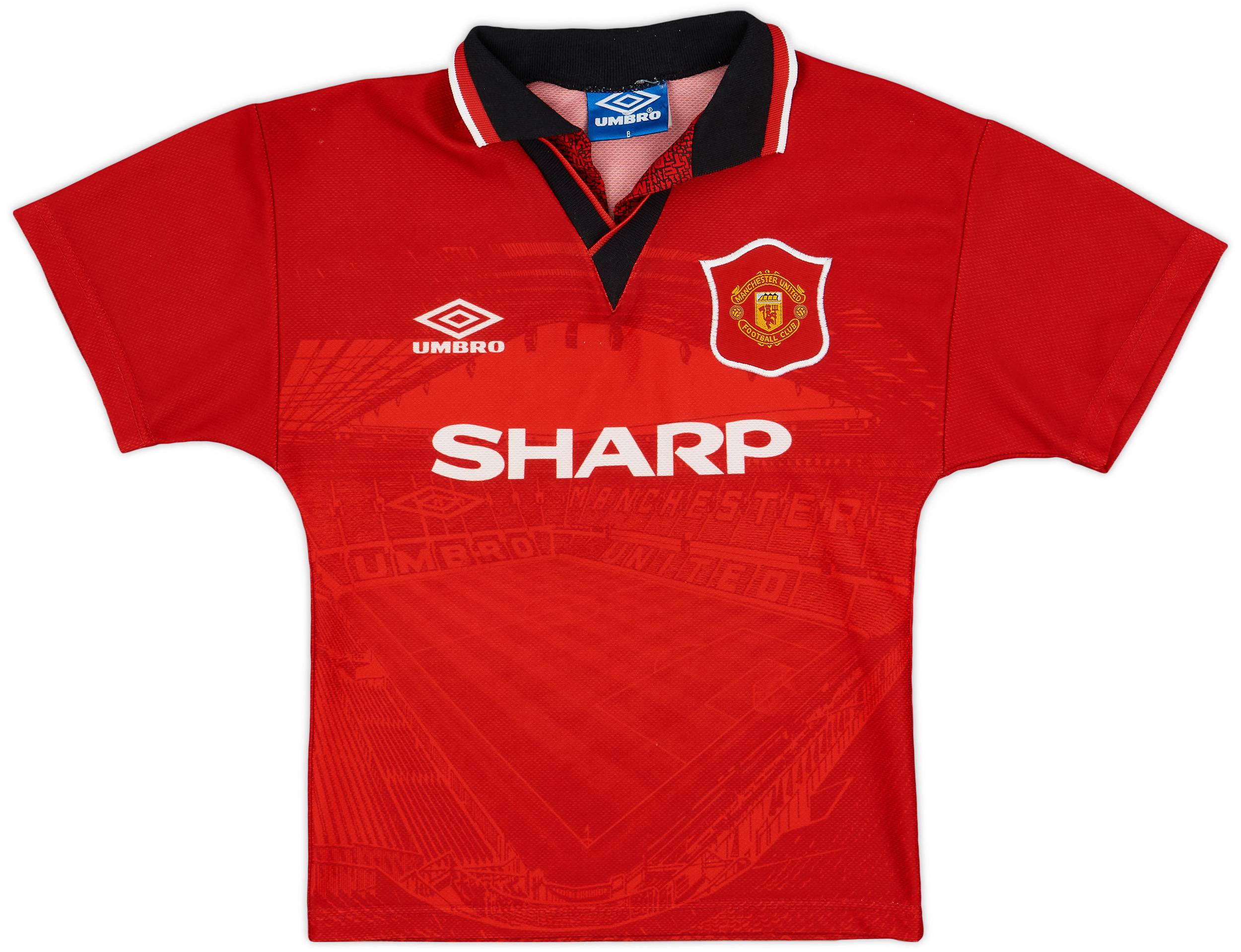 1994-96 Manchester United Home Shirt - 9/10 - (M.Boys)