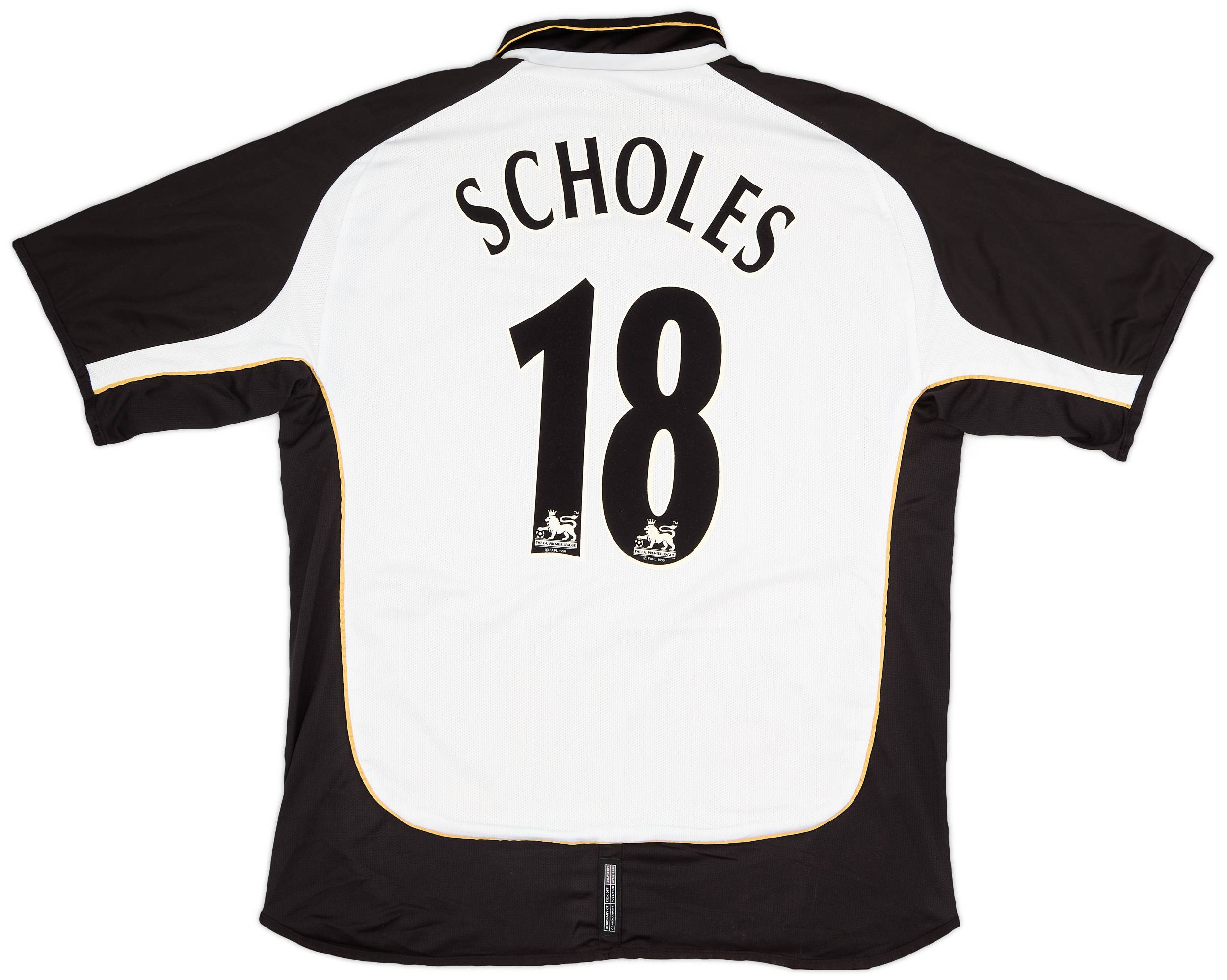 2001-02 Manchester United Centenary Away/Third Shirt Scholes #18 - 8/10 - (XXL)