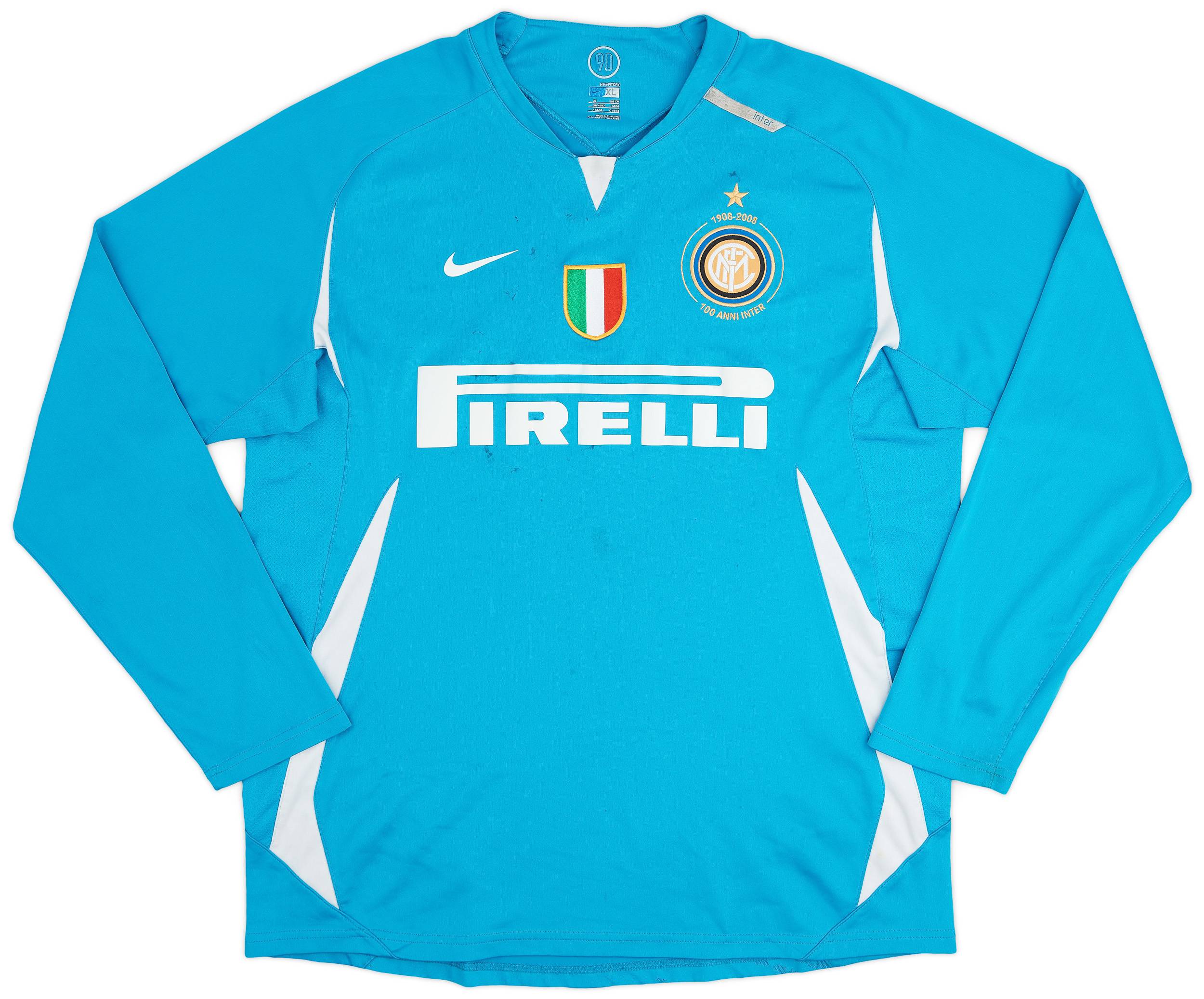 2007-08 Inter Milan Player Issue Nike L/S Training Shirt - 5