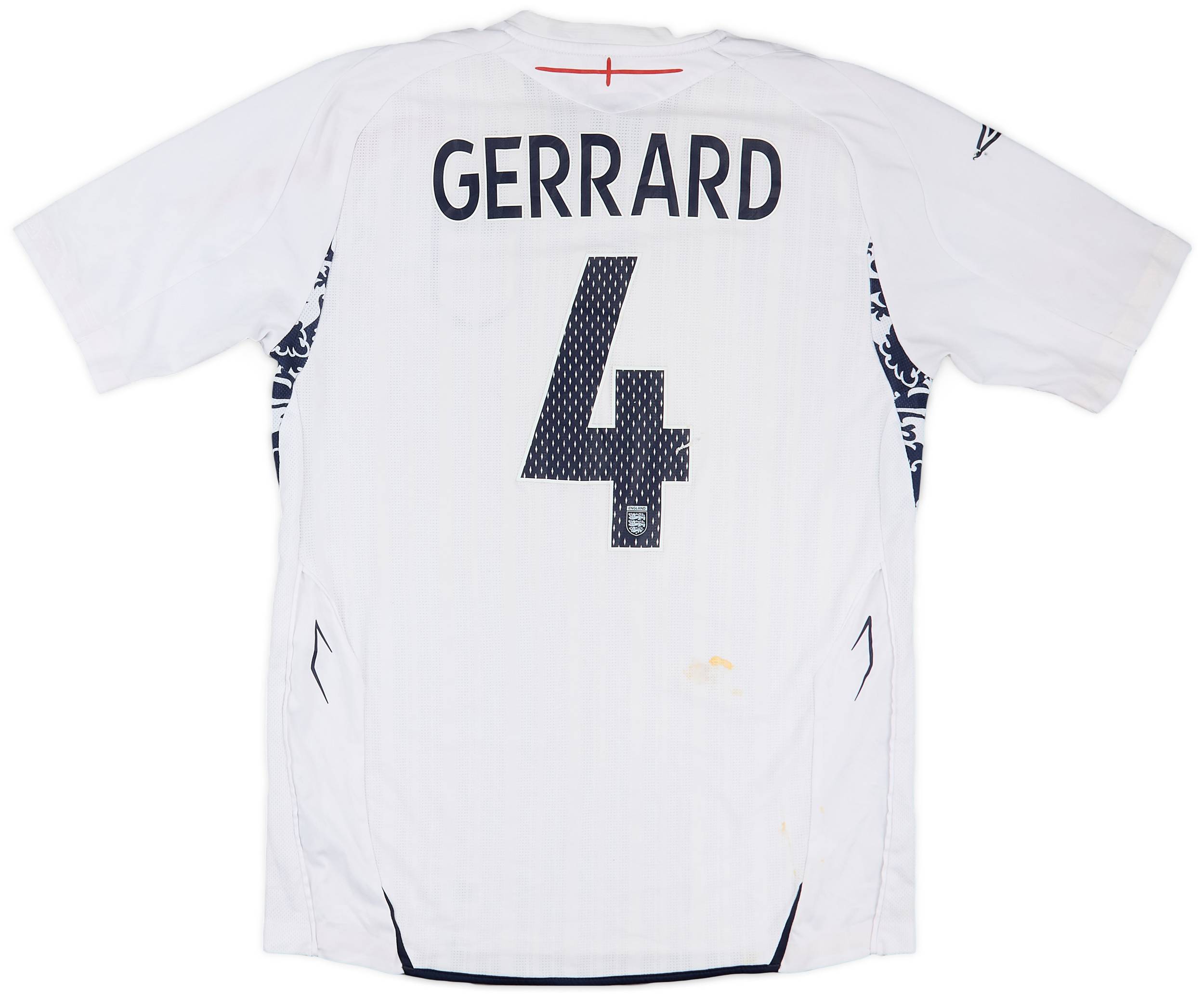 2007-09 England Home Shirt Gerrard #4 - 6/10 - (M)
