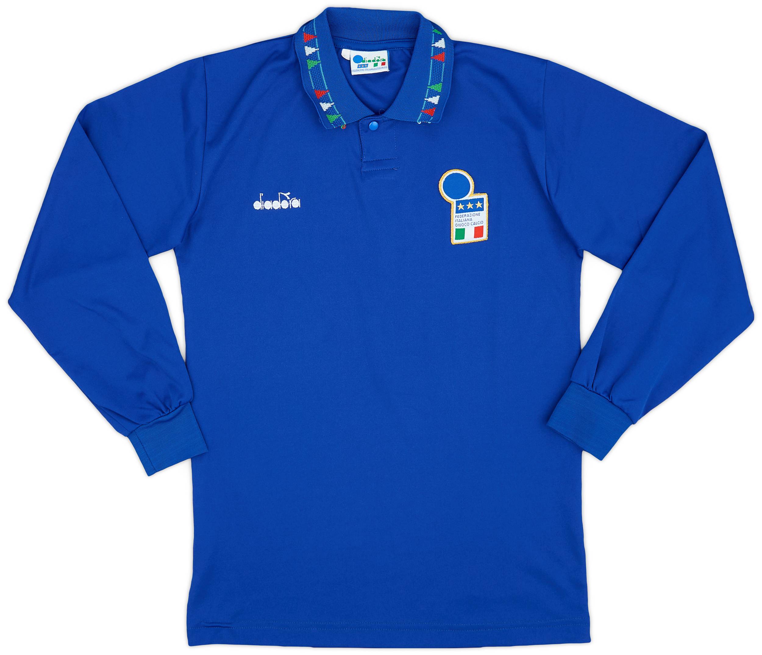 1992-93 Italy Home L/S Shirt - 9/10 - (L.Boys)