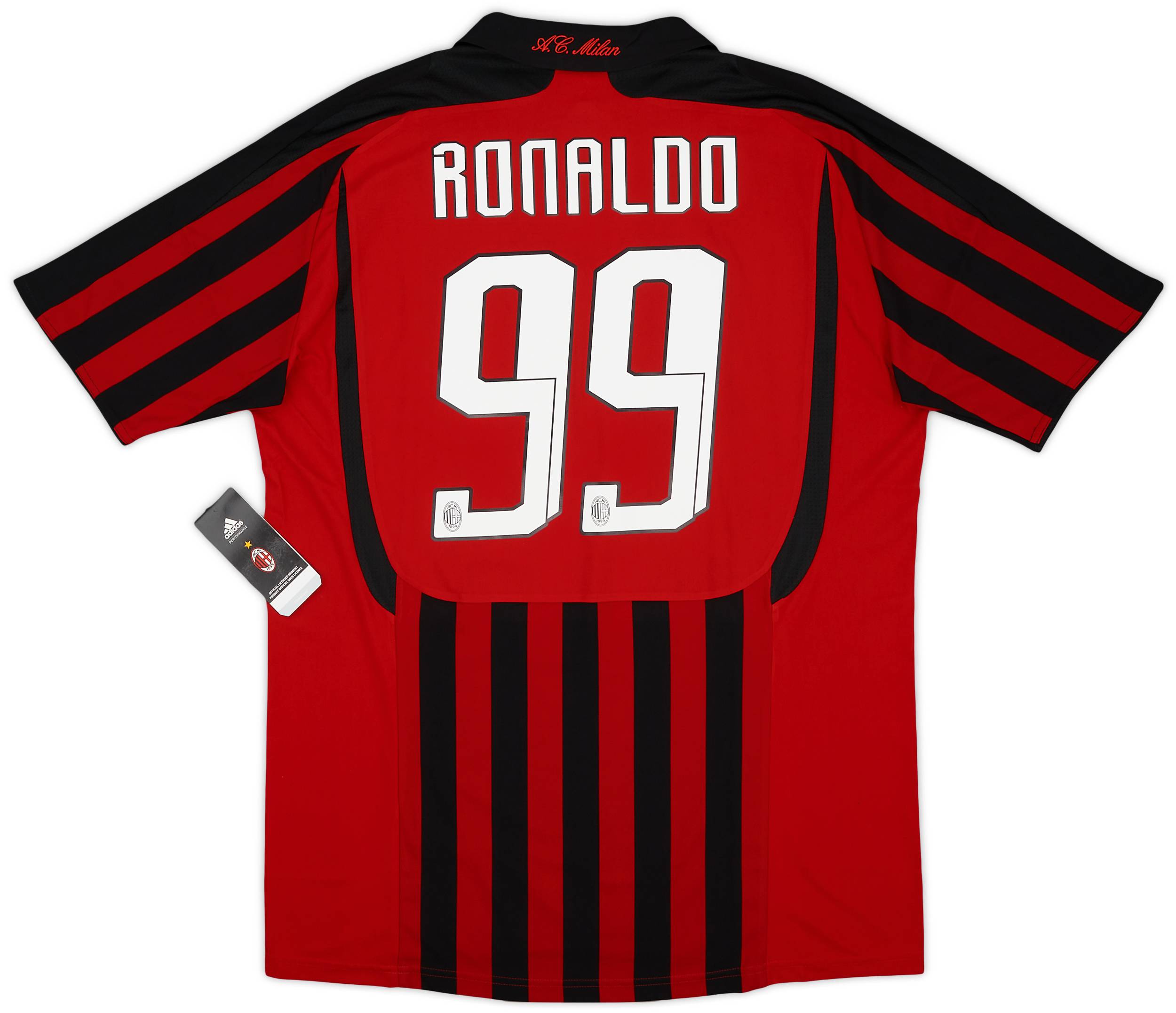 2007-08 AC Milan Home Shirt Ronaldo #99 (L)