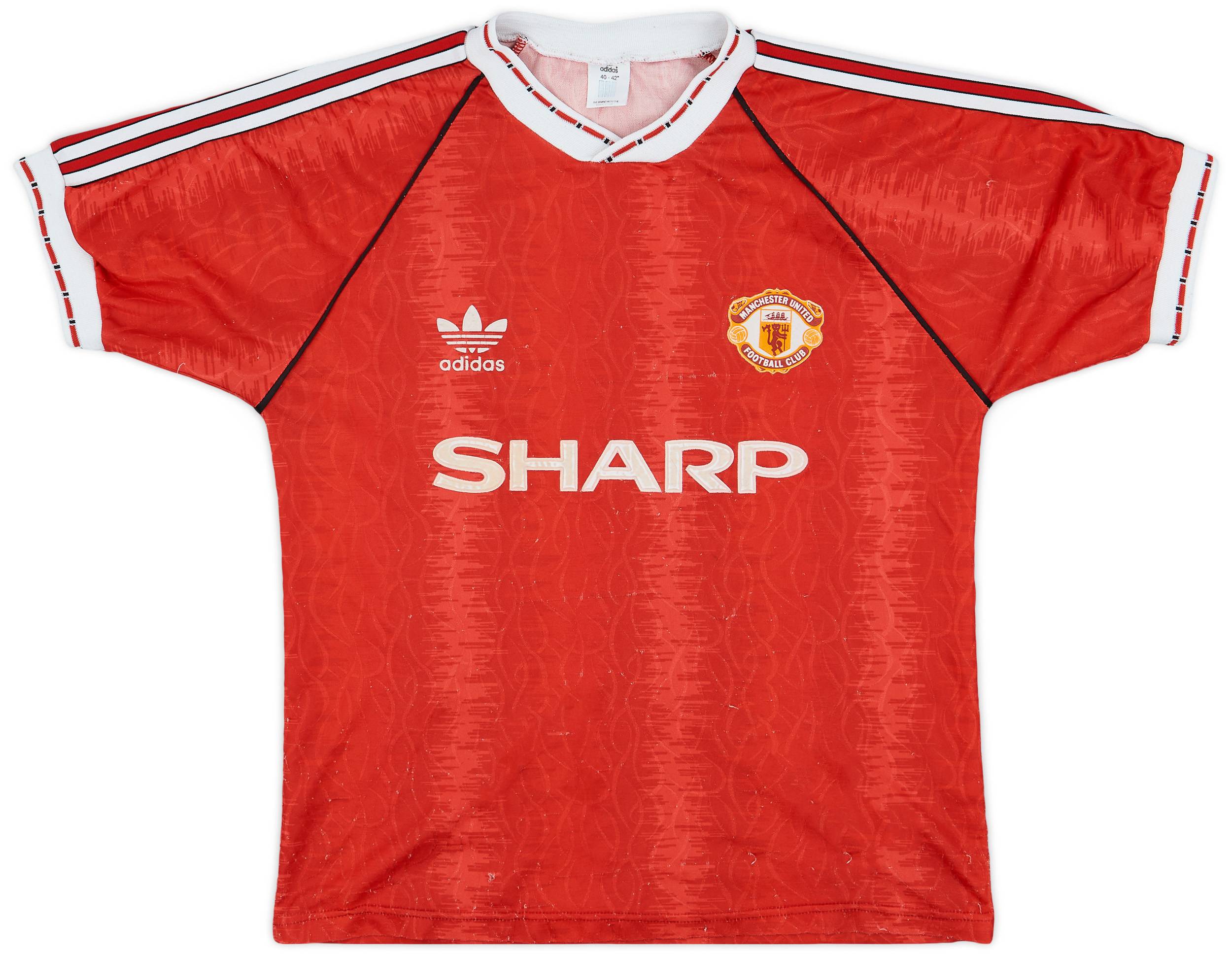 1990-92 Manchester United Home Shirt - 5/10 - (M/L)