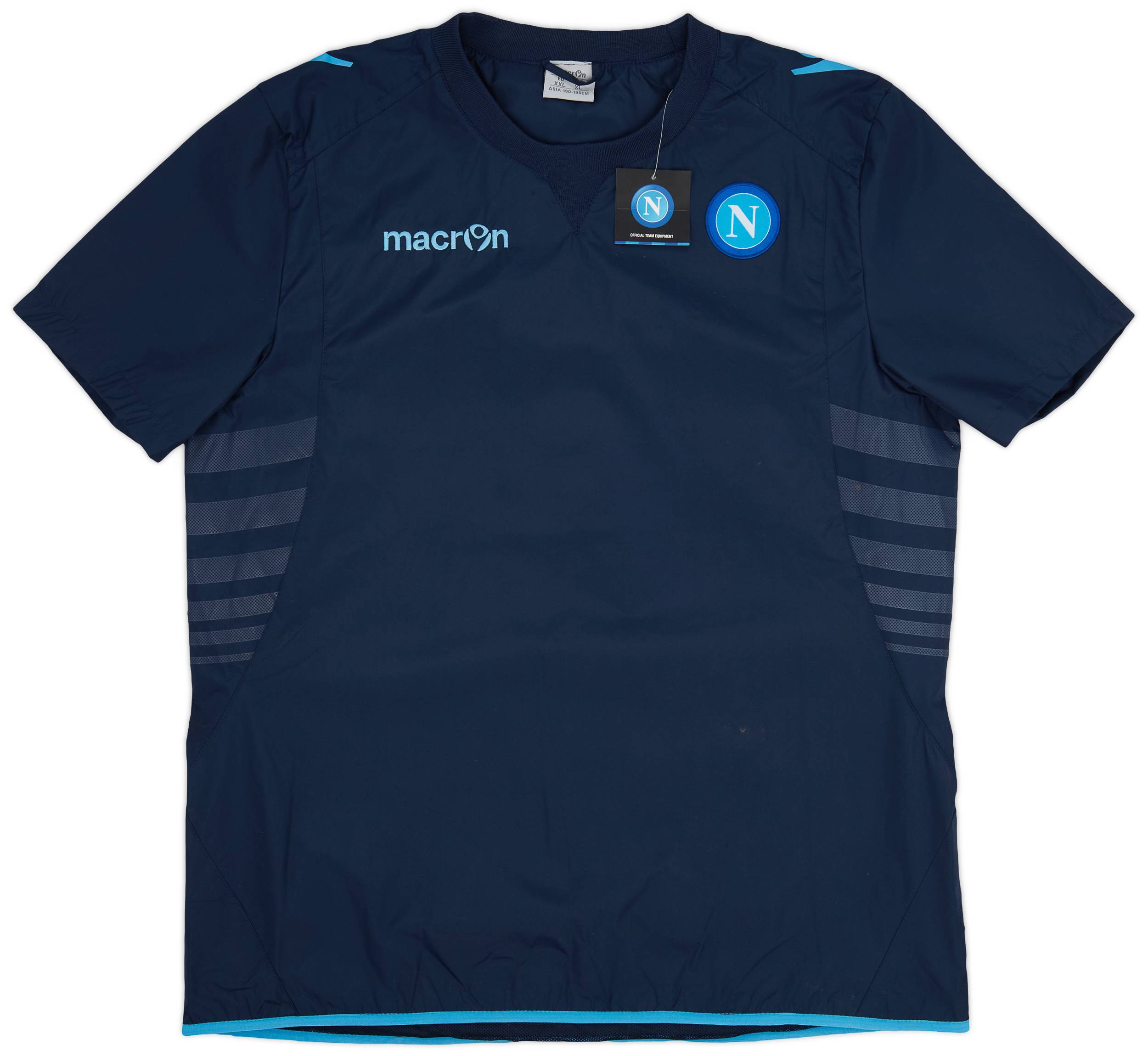 2013-14 Napoli Macron Waterproof Woven Training Shirt - 7/10 - (XXL)
