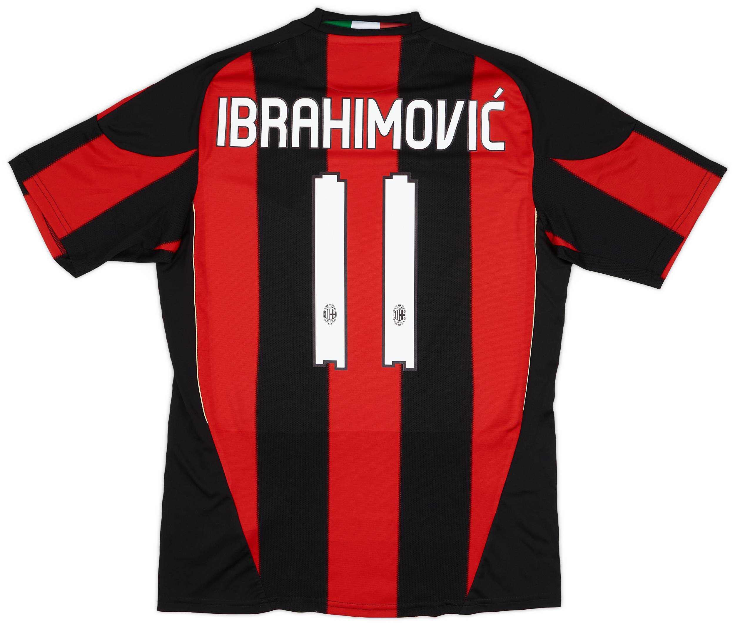 2010-11 AC Milan Home Shirt Ibrahimovic #11 - 9/10 - (M)