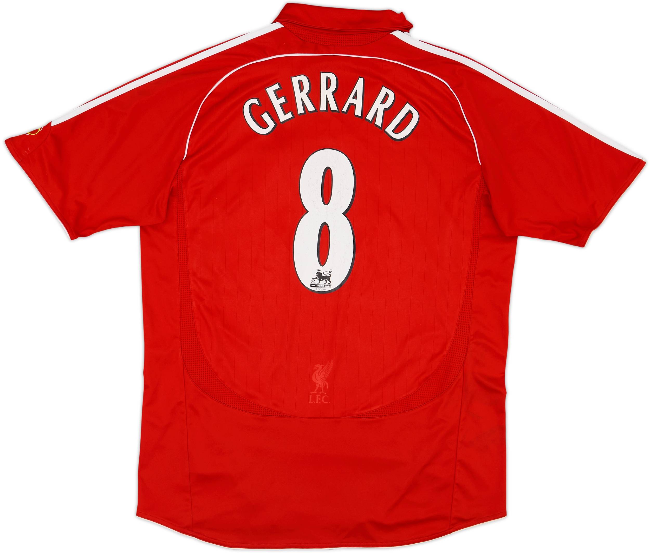 2006-08 Liverpool Home Shirt Gerrard #8 - 6/10 - (XL)