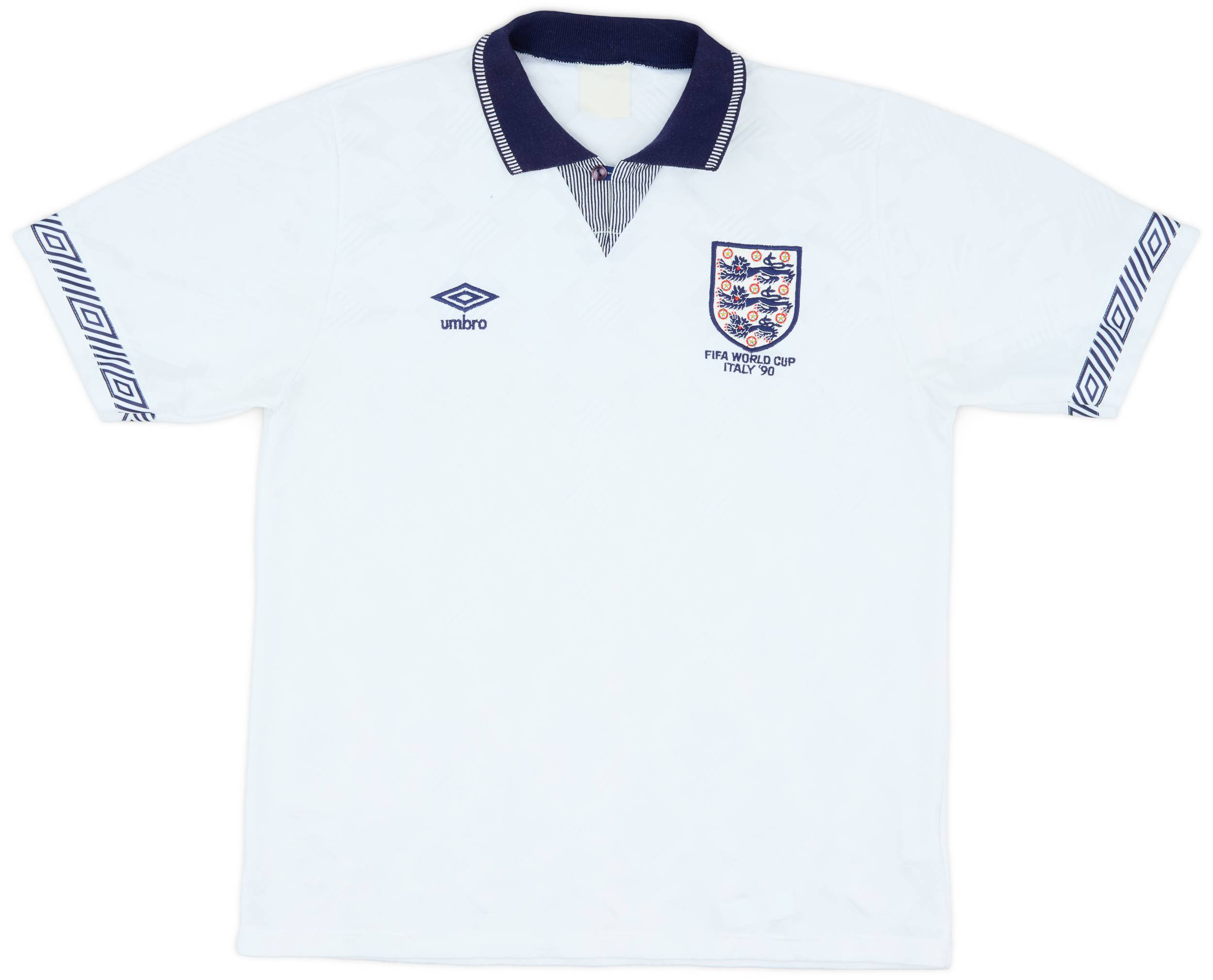 1990-92 England 'World Cup 1990' Home Shirt - 8/10 - (M)