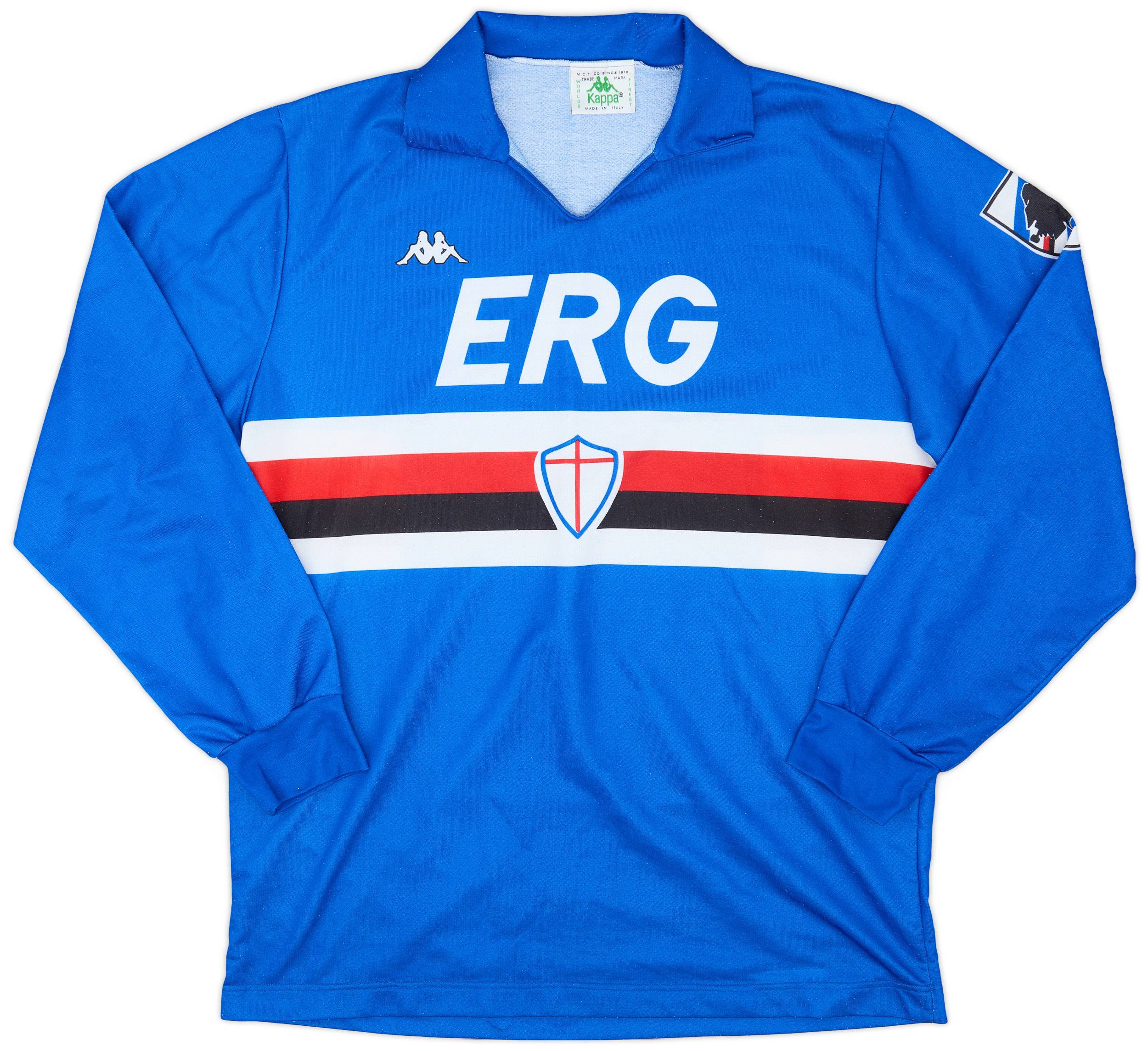 1989-90 Sampdoria Home L/S Shirt - 7/10 - (XL)