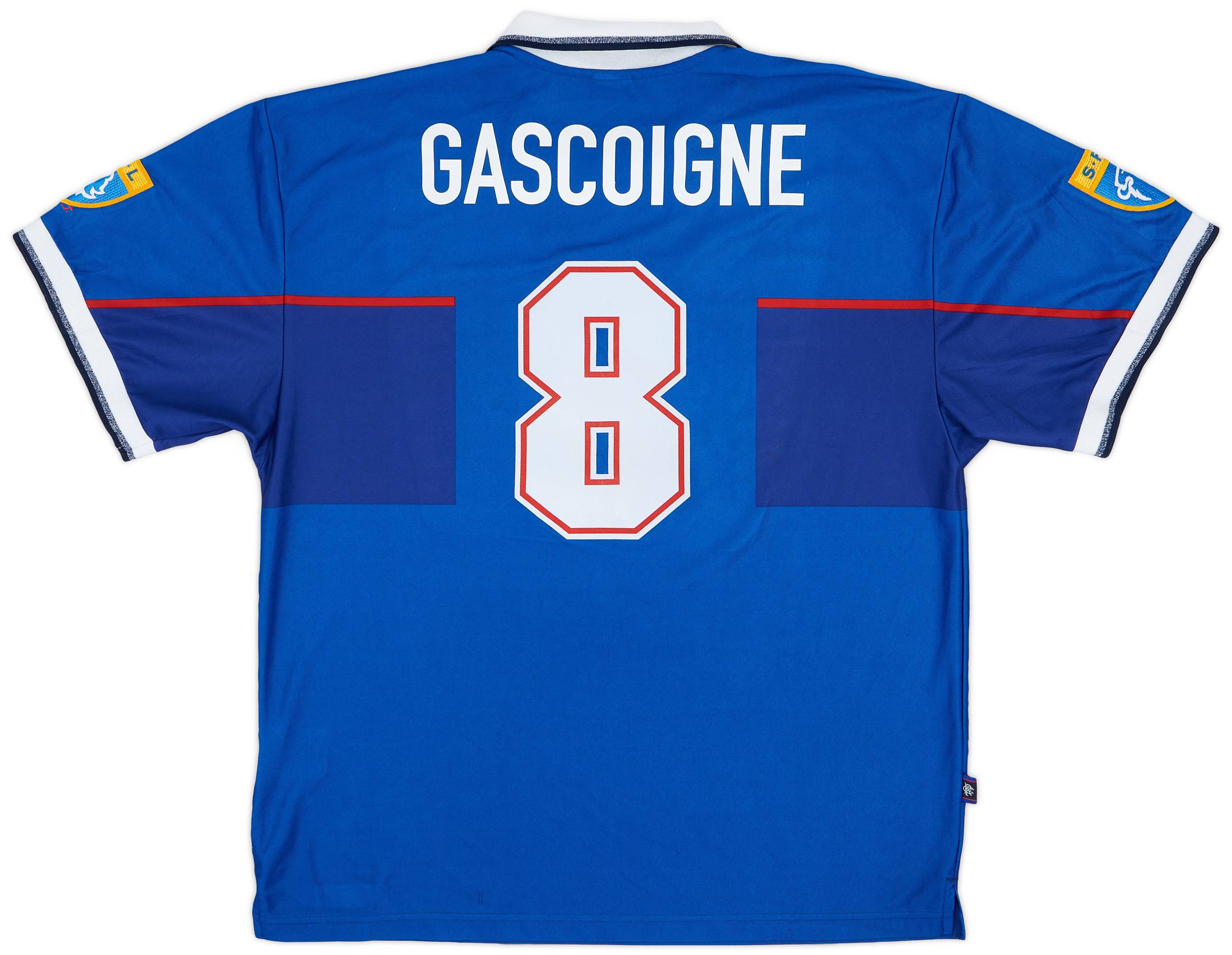 1997-98 Rangers Home Shirt Gascoigne #8 - 8/10 - (XXL)