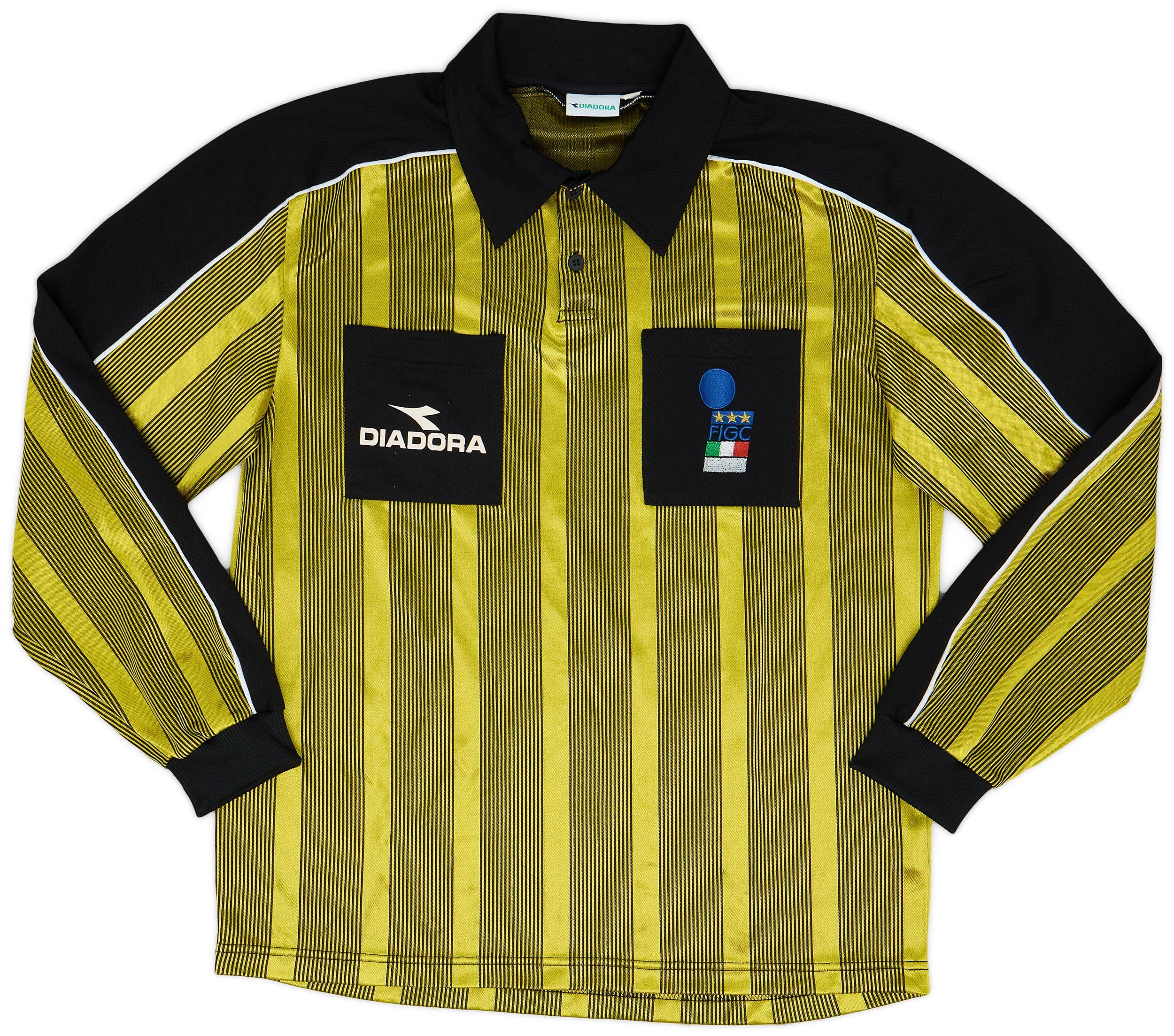 1999-00 Italy FIGC Diadora Referee L/S Shirt - 8/10 - (XL)