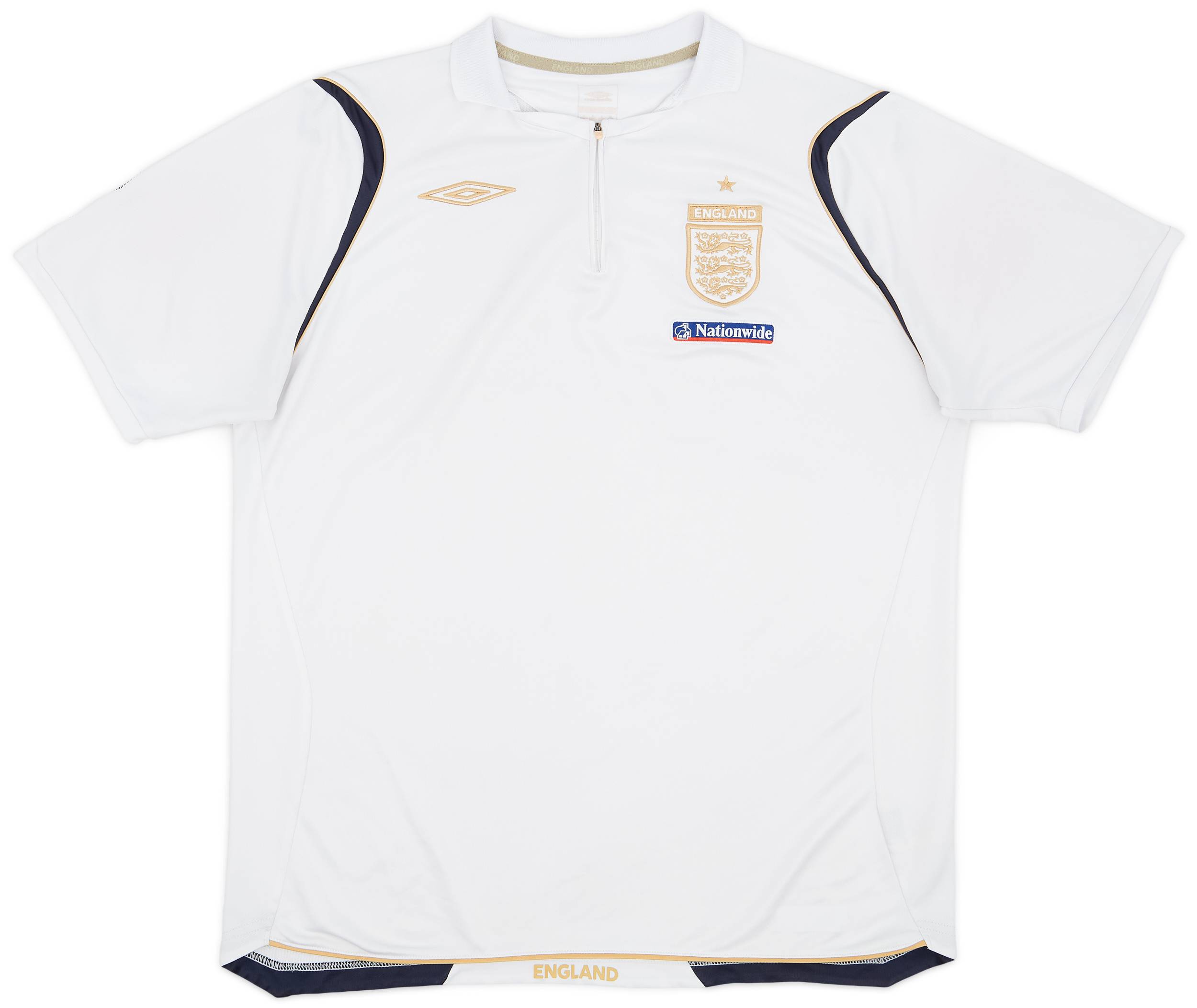 2006-07 England Umbro 1/4 Zip Training Shirt - 8/10 - (L)