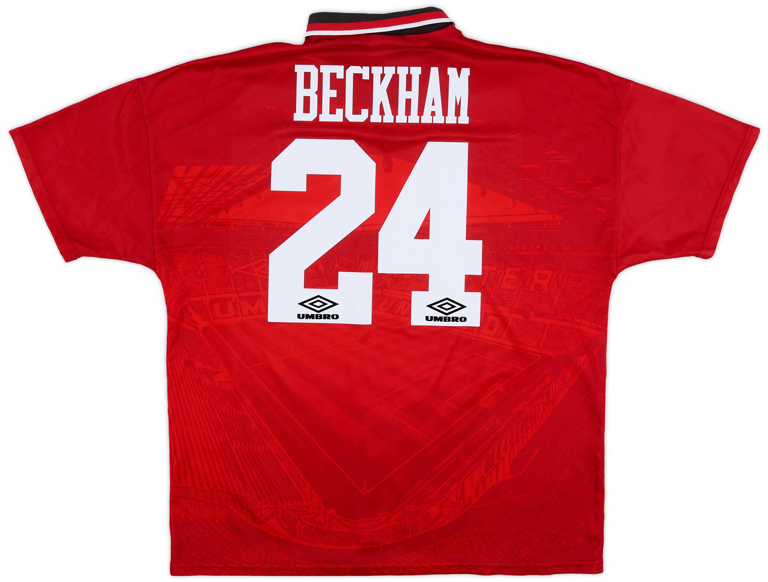 1994-96 Manchester United Home Shirt Beckham #24 - 6/10 - (XL)