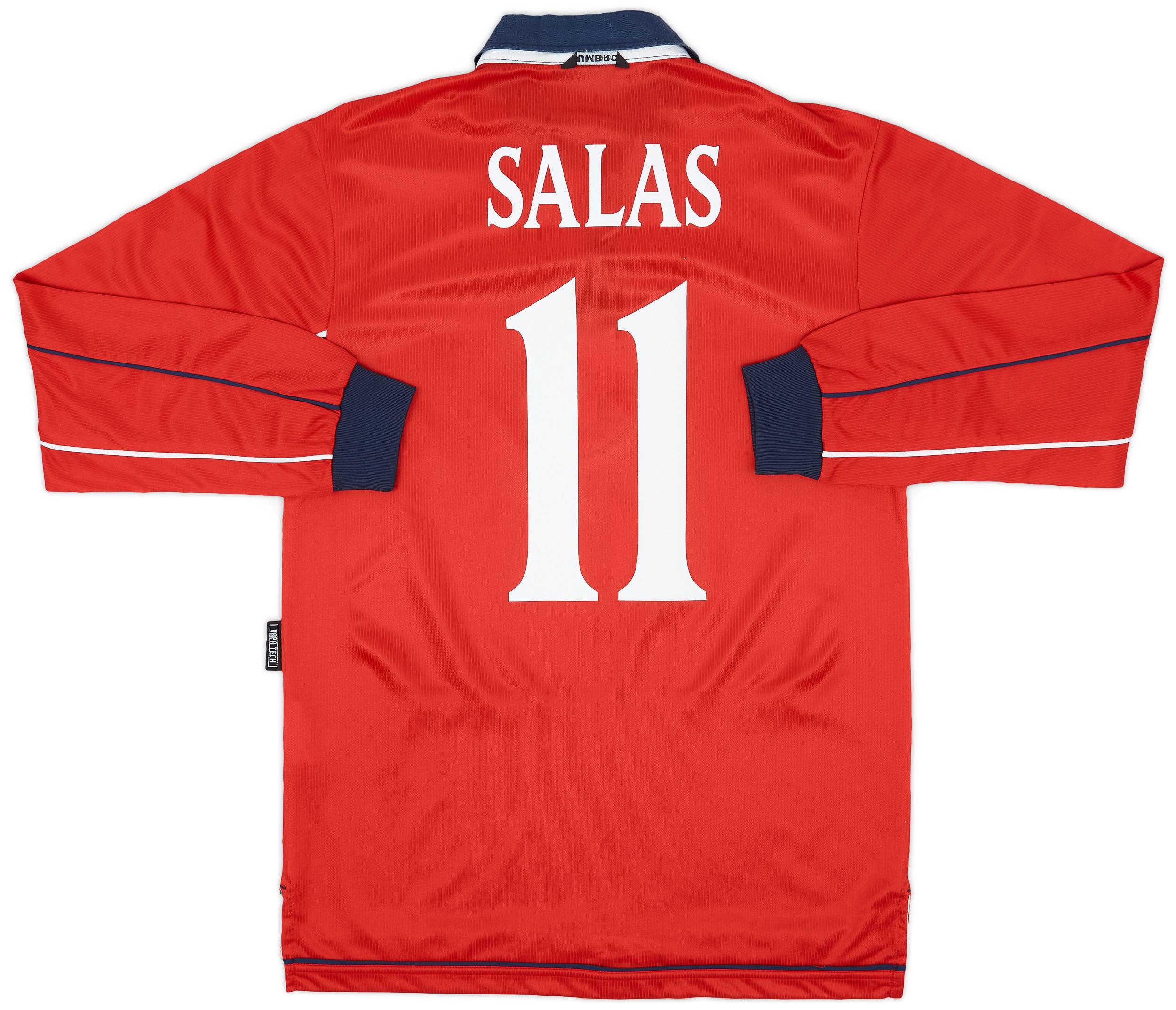 サッカーユニフォーム　チリ代表 2000年モデル　Lサイズ 2000-01 Chile Home L/S Shirt Salas #11 - 8/10 - (S)