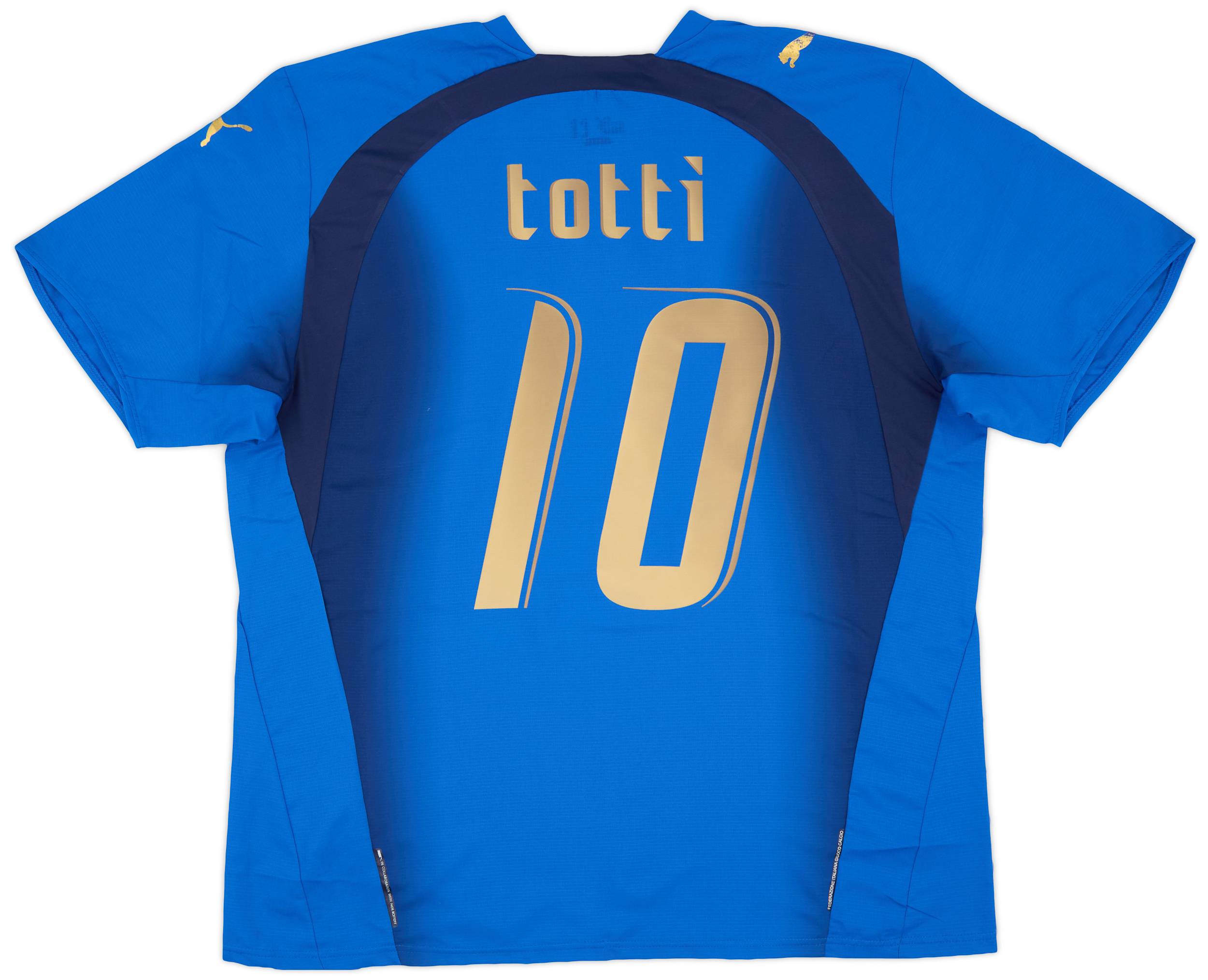 2006 Italy Home Shirt Totti #10 - 6/10 - (XL)