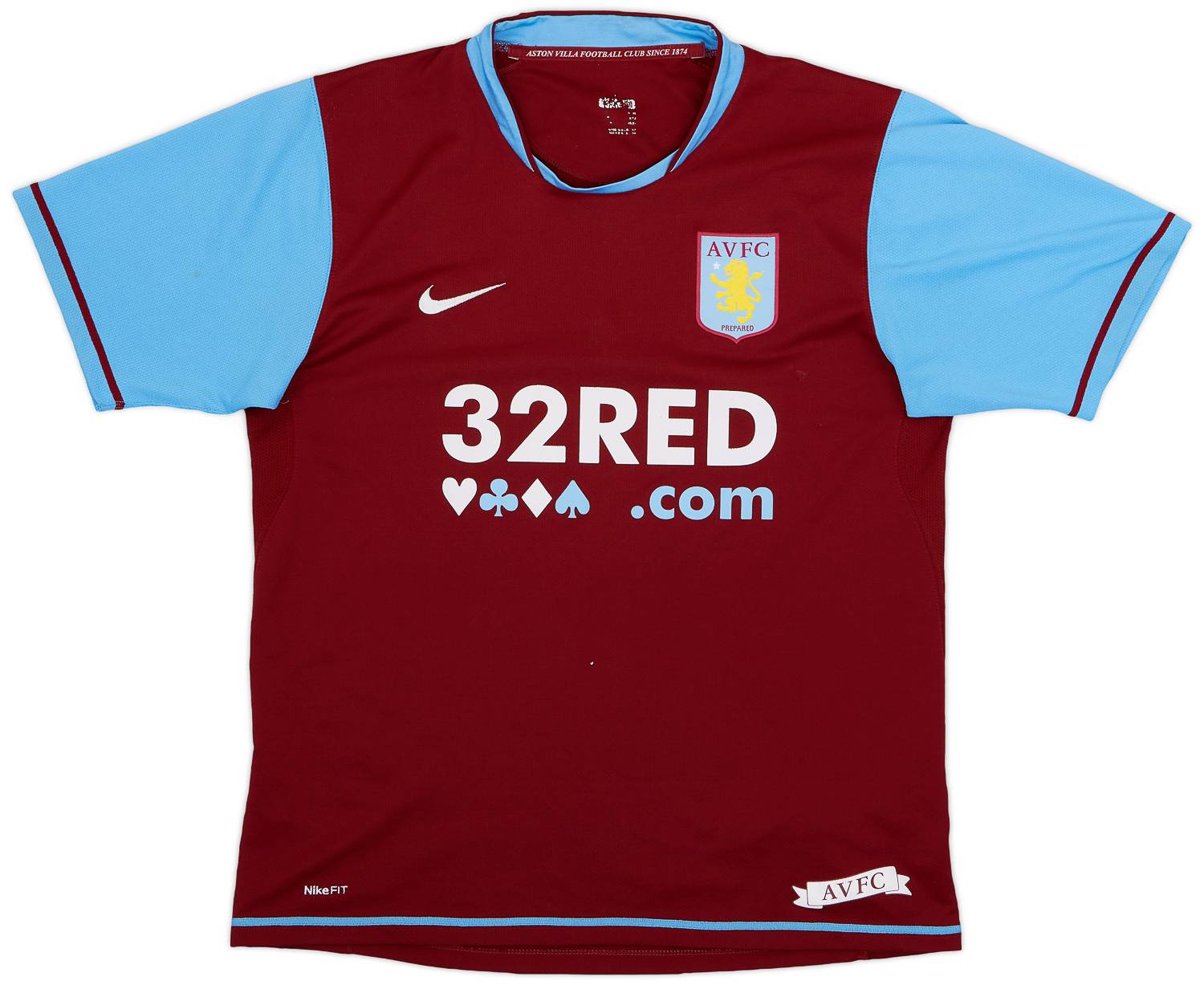 2007-08 Aston Villa Home Shirt Young #7 - 6/10 - (M)
