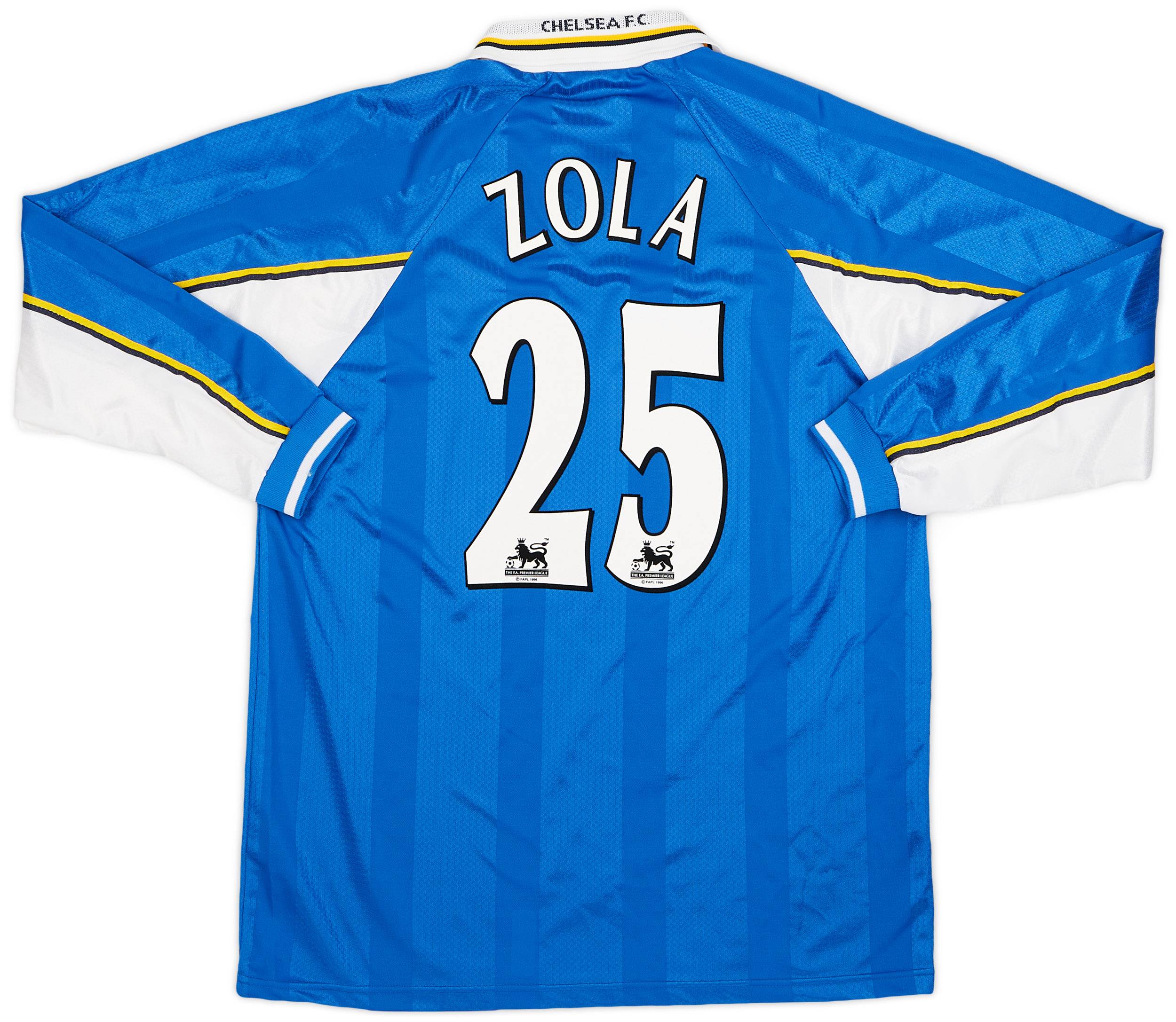 選手支給品 99-00 Chelsea home L/S ZOLA #25】