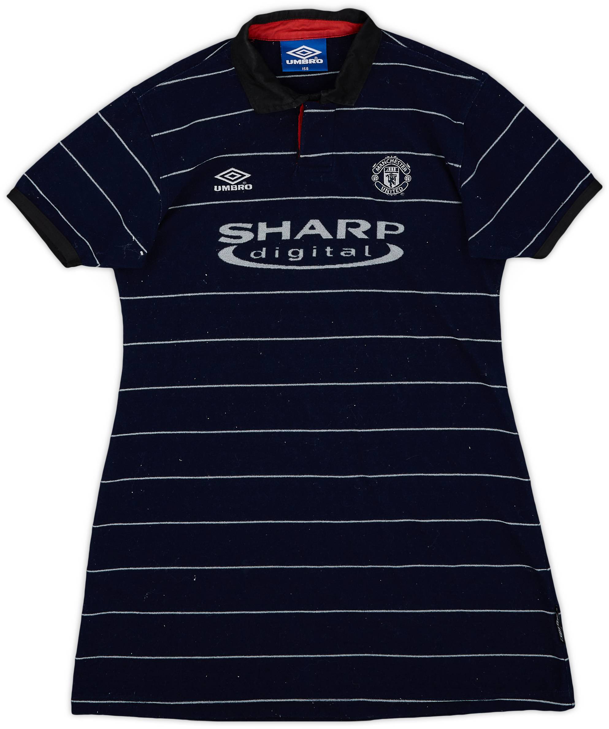 1999-00 Manchester United Away Dress Shirt - 8/10 - (Women's M)