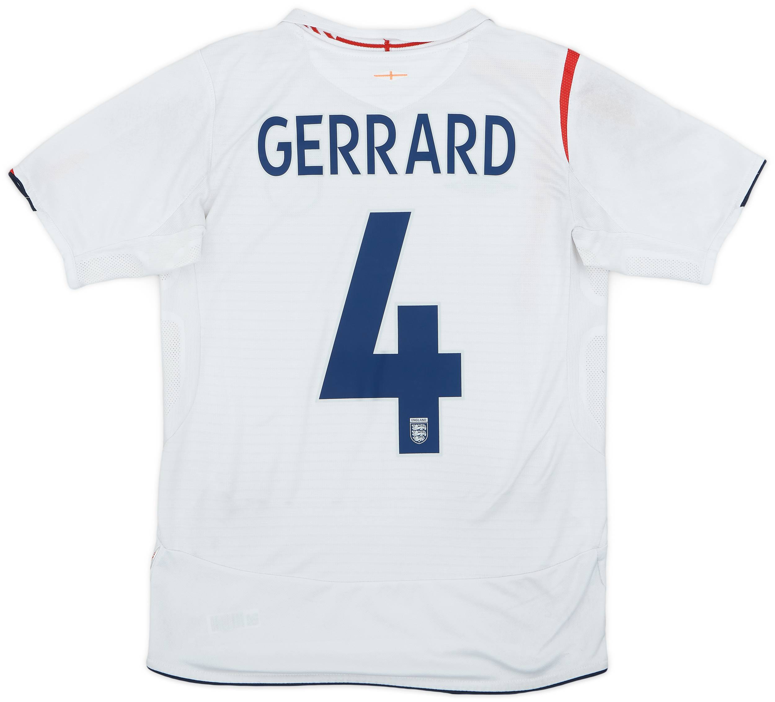 2005-07 England Home Shirt Gerrard #4 - 6/10 - (M)