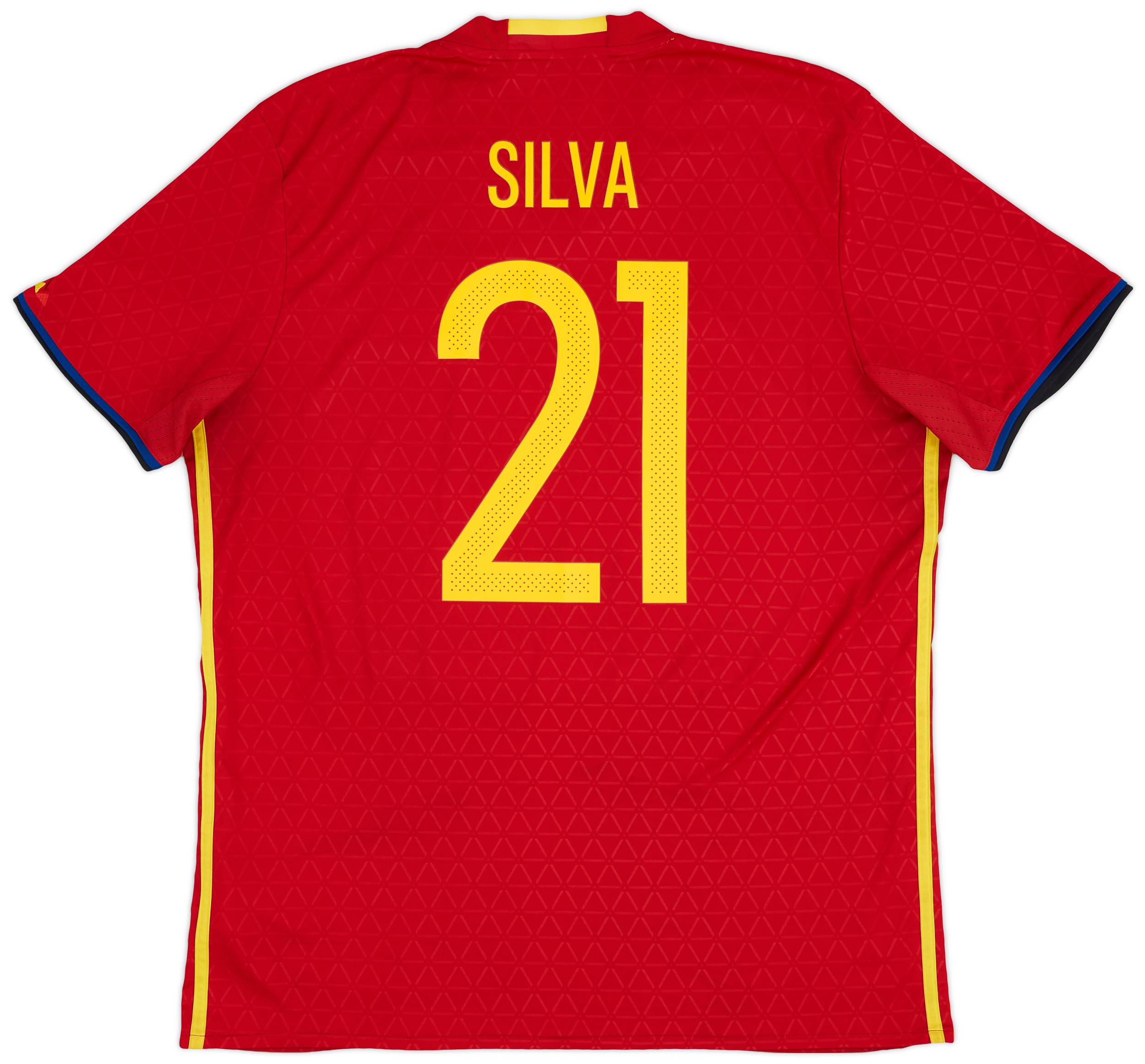 2016-17 Spain Home Shirt Silva #21 - 7/10 - (XL)